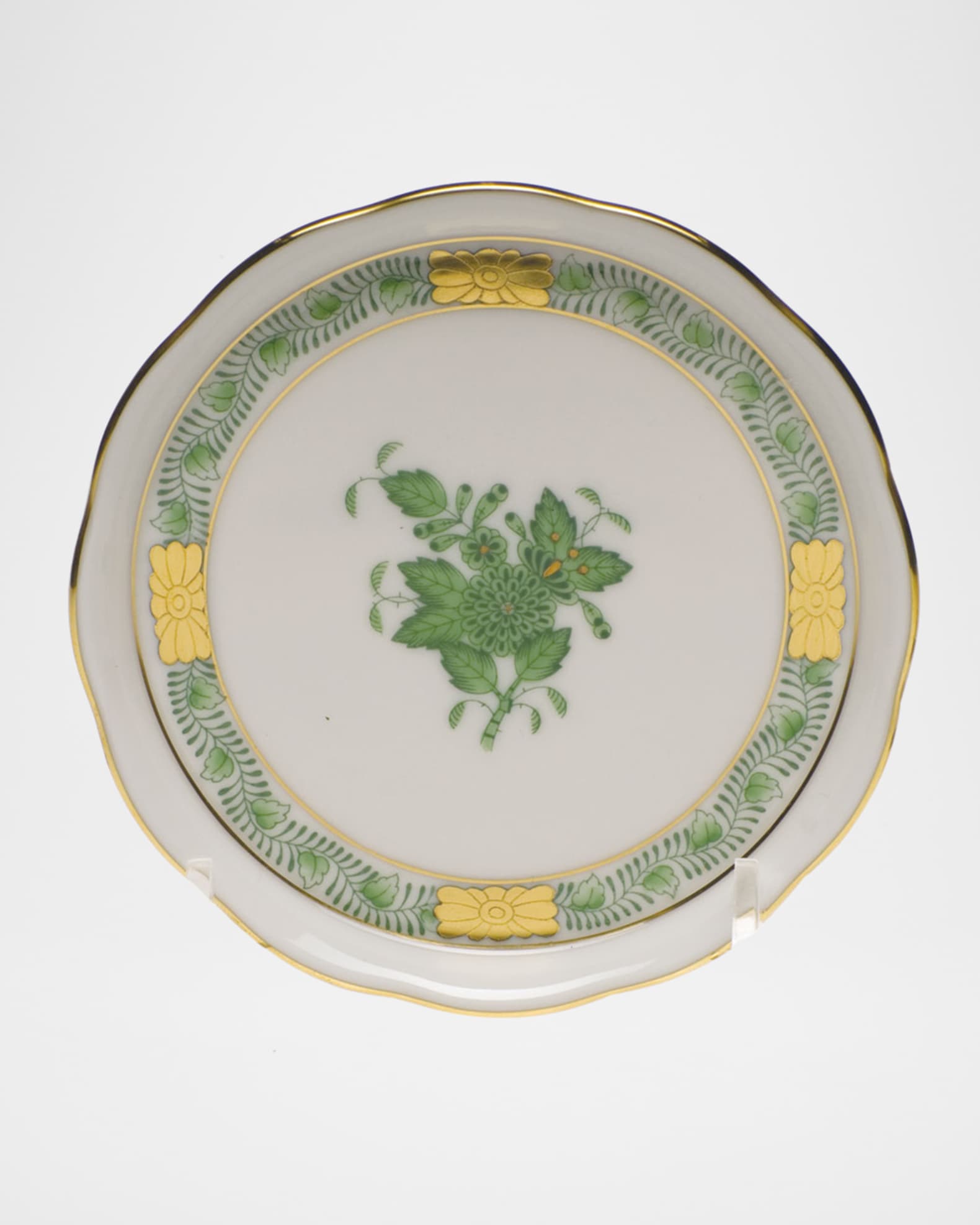 Herend Chinese Bouquet Green Coaster Horchow