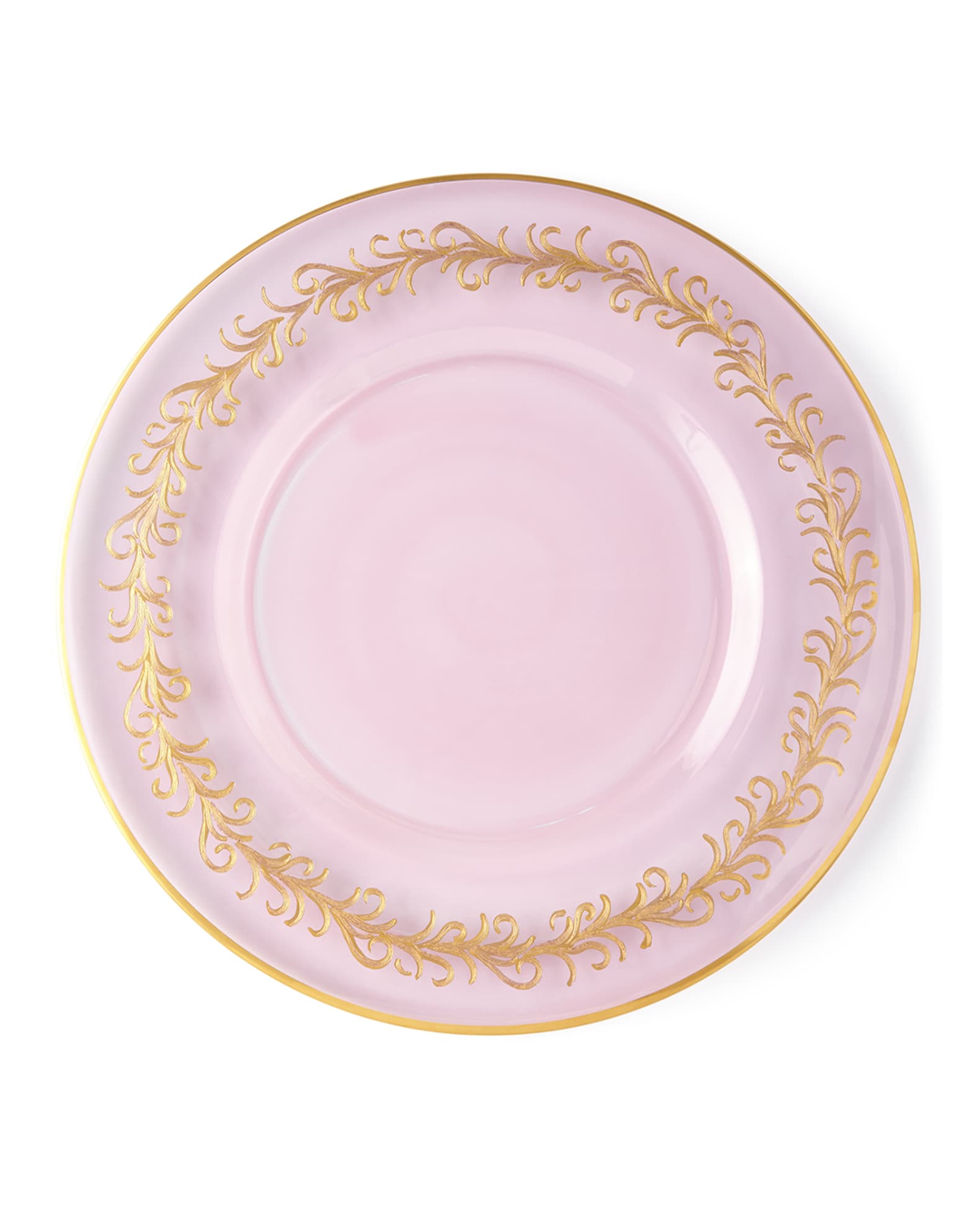 Neiman Marcus Blush Oro Bello Charger Plates, Set of 4