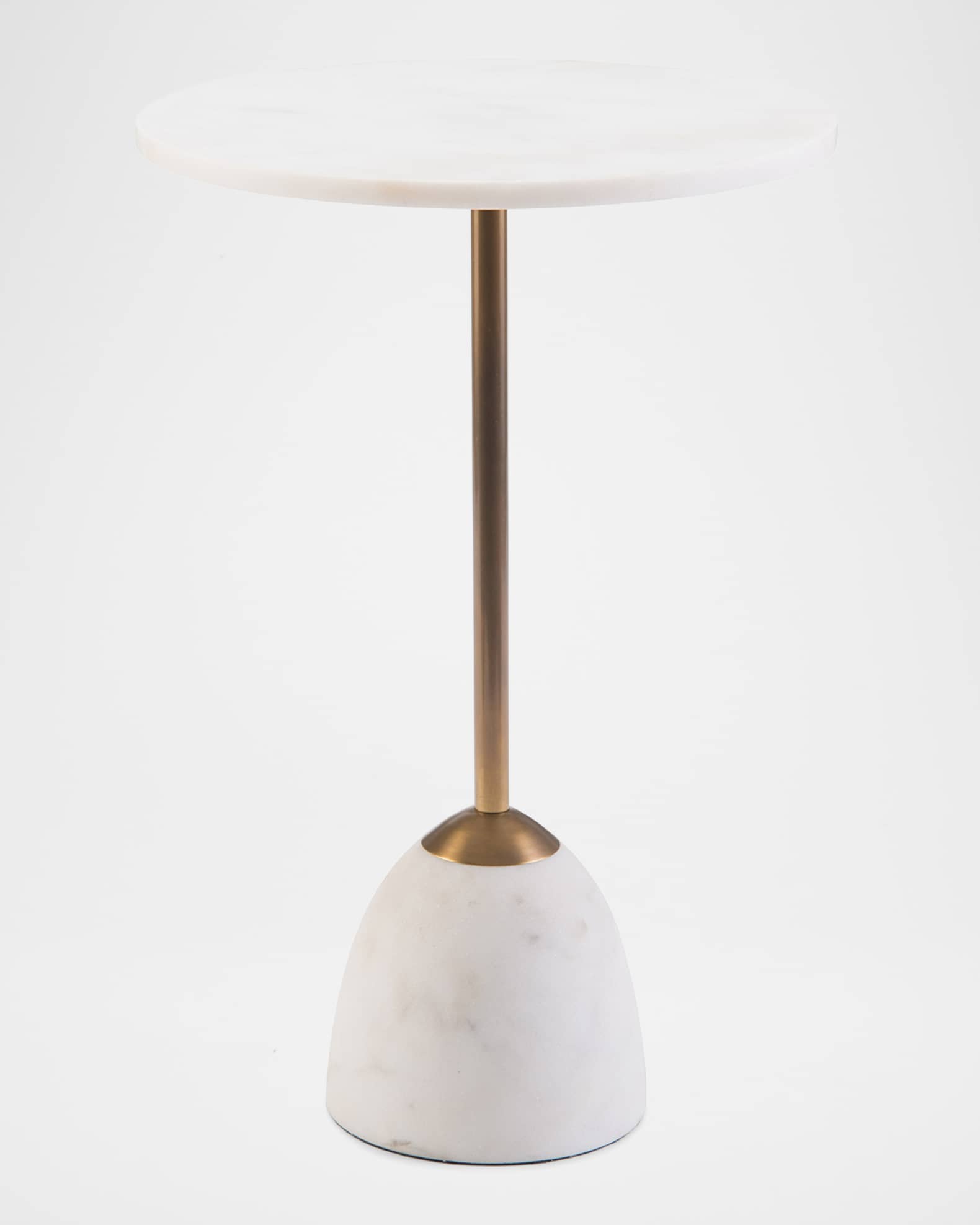 Martini Side Table with White Marble Base + Reviews