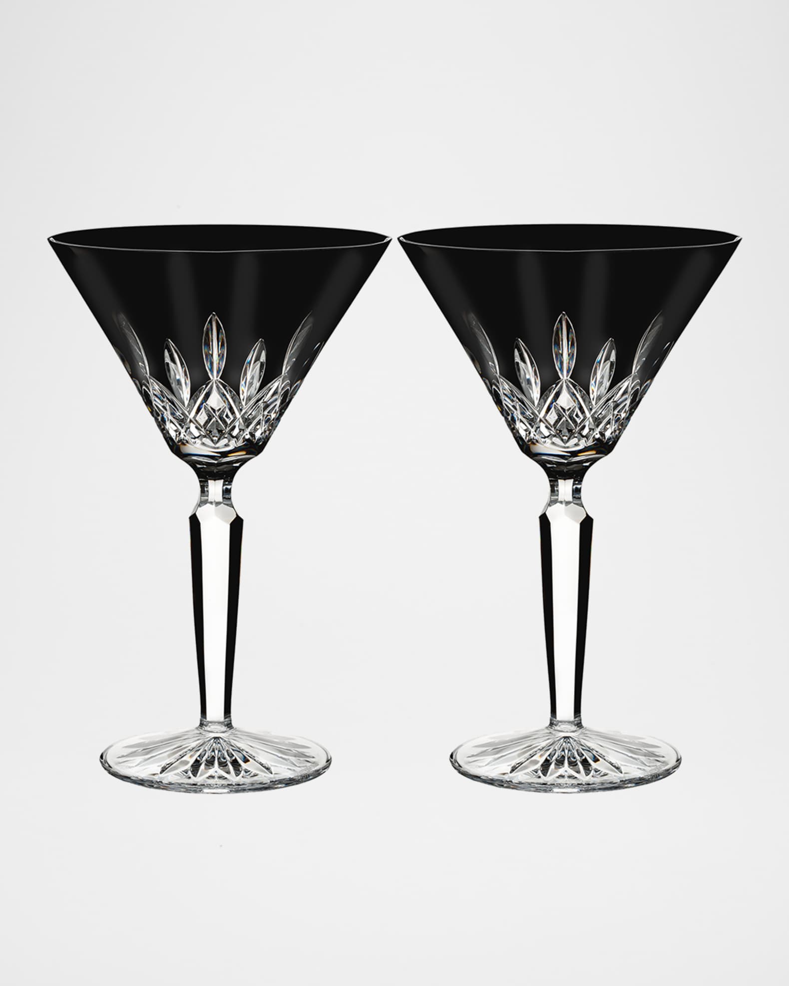 Set of 2 Lismore Black Martini Glasses 0