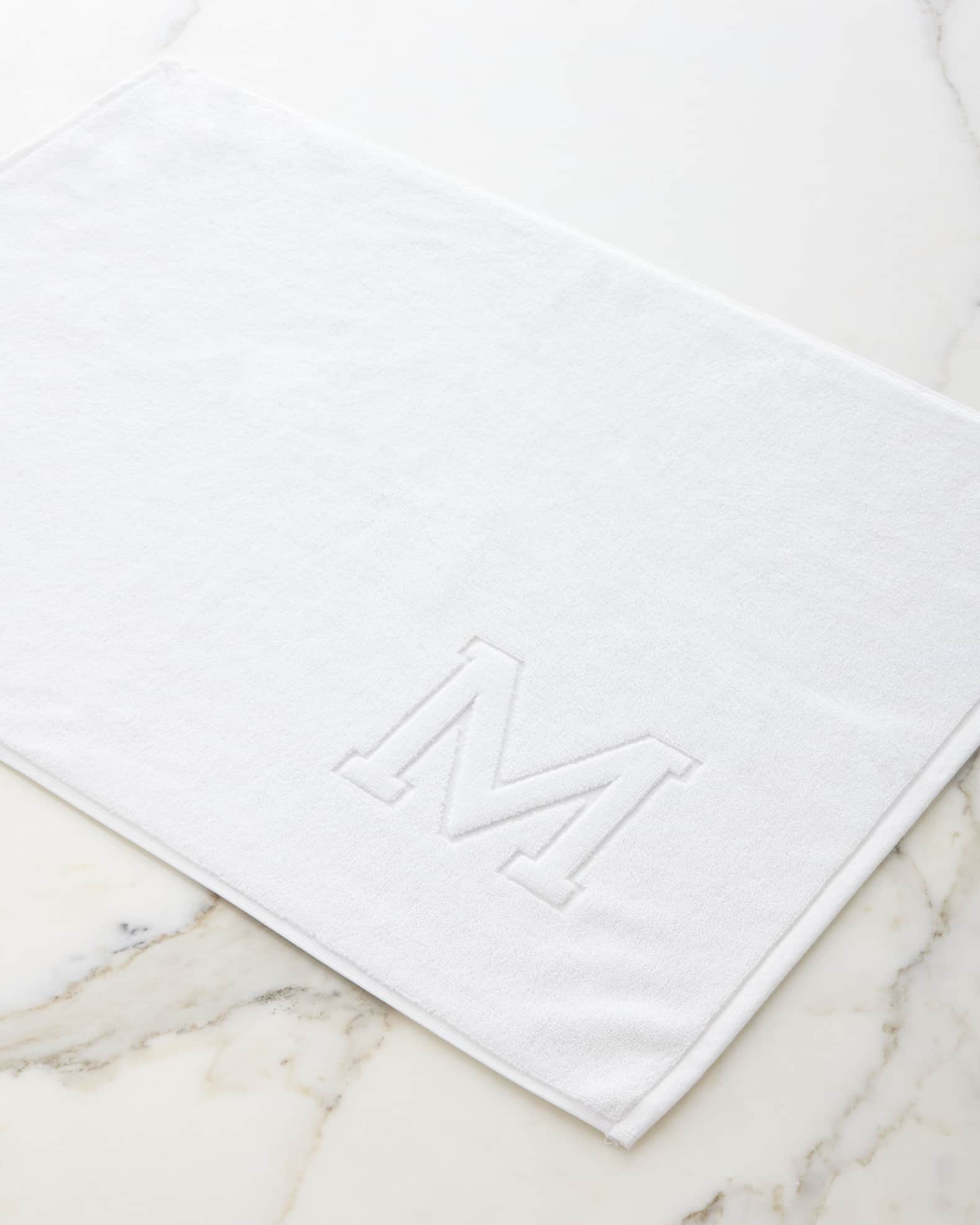 Monogrammed bath mats top