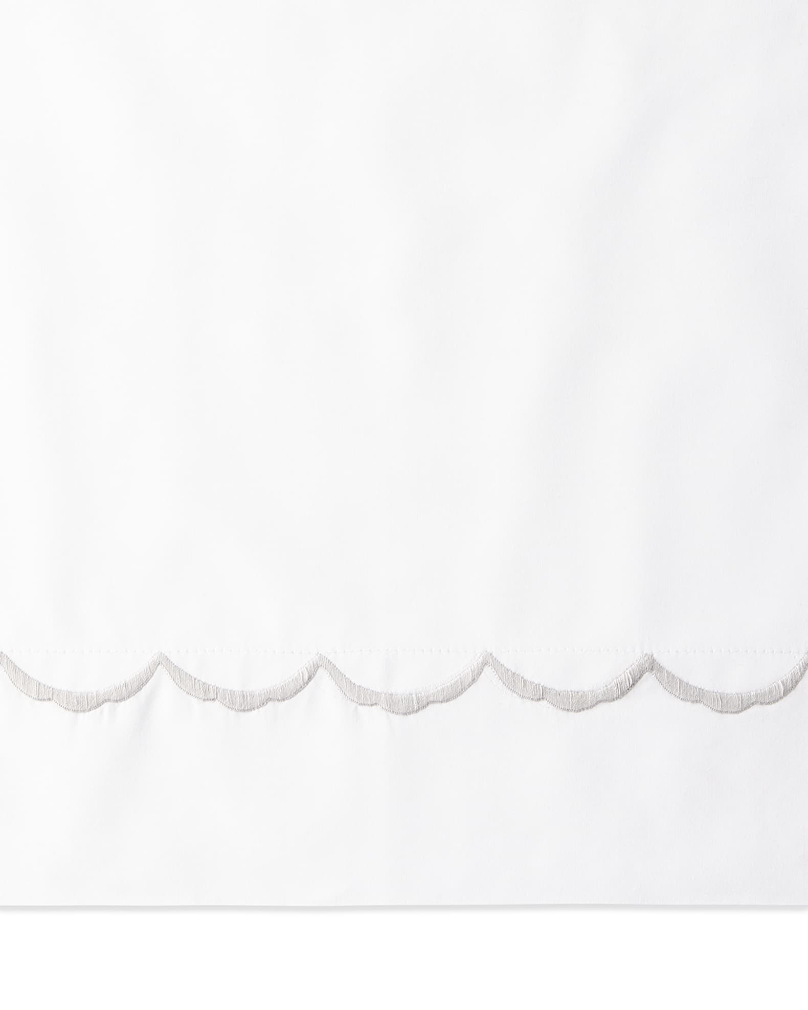Matouk Two Scallops Embroidered 350 Thread Count Pillowcases, KING CASE