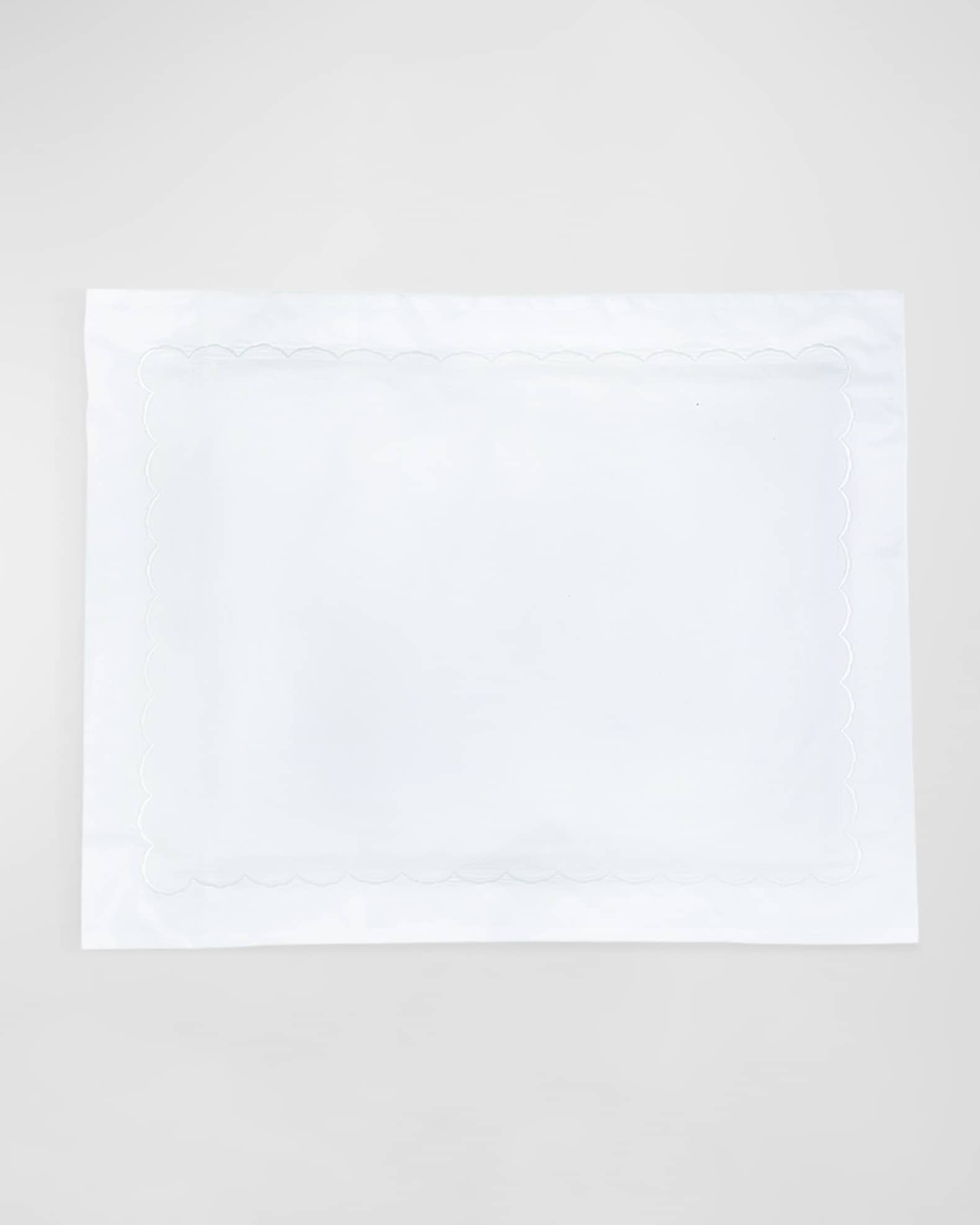 Matouk Standard Scallops Embroidered Sham