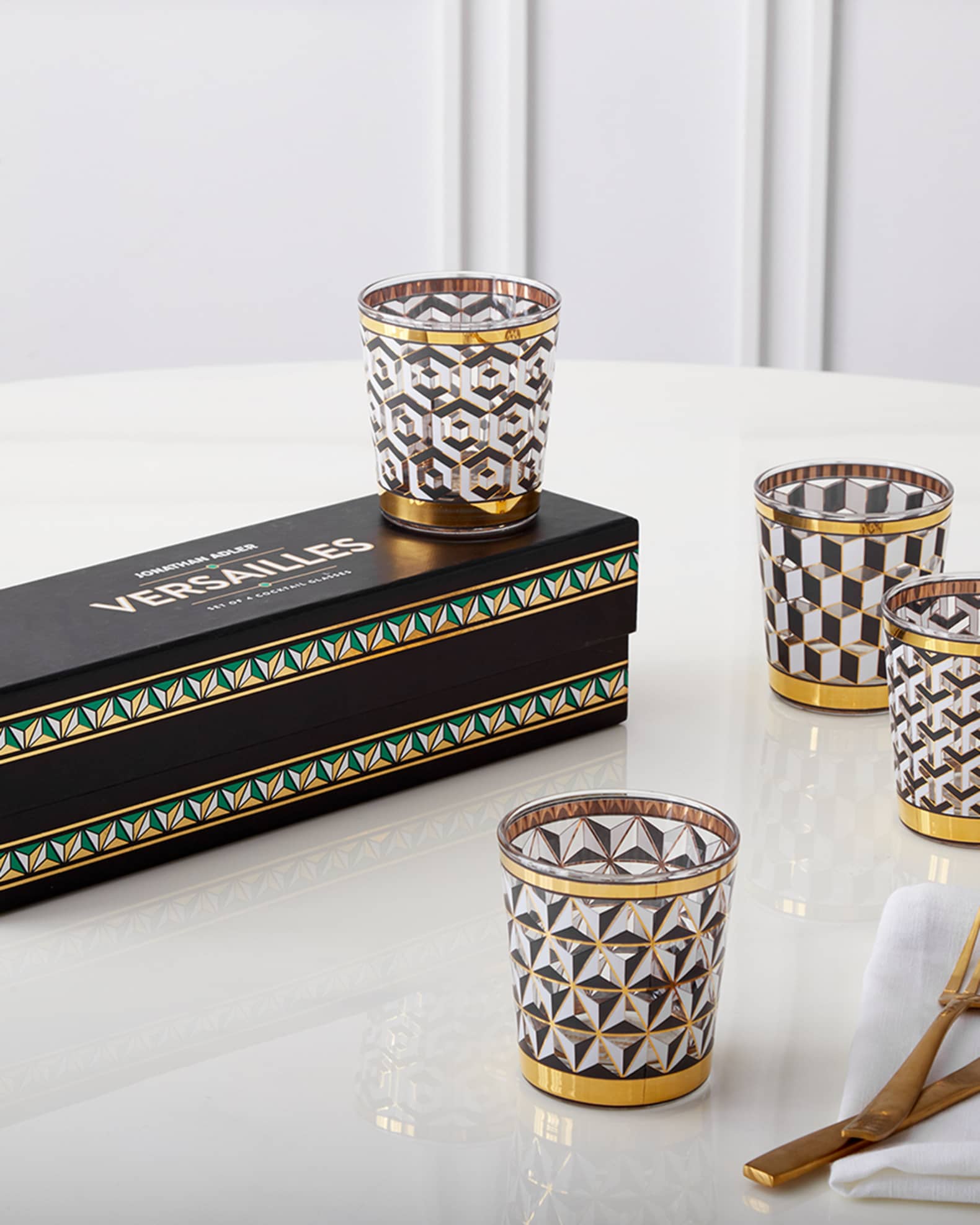 Jonathan Adler Boxed Versailles Glassware Set Horchow