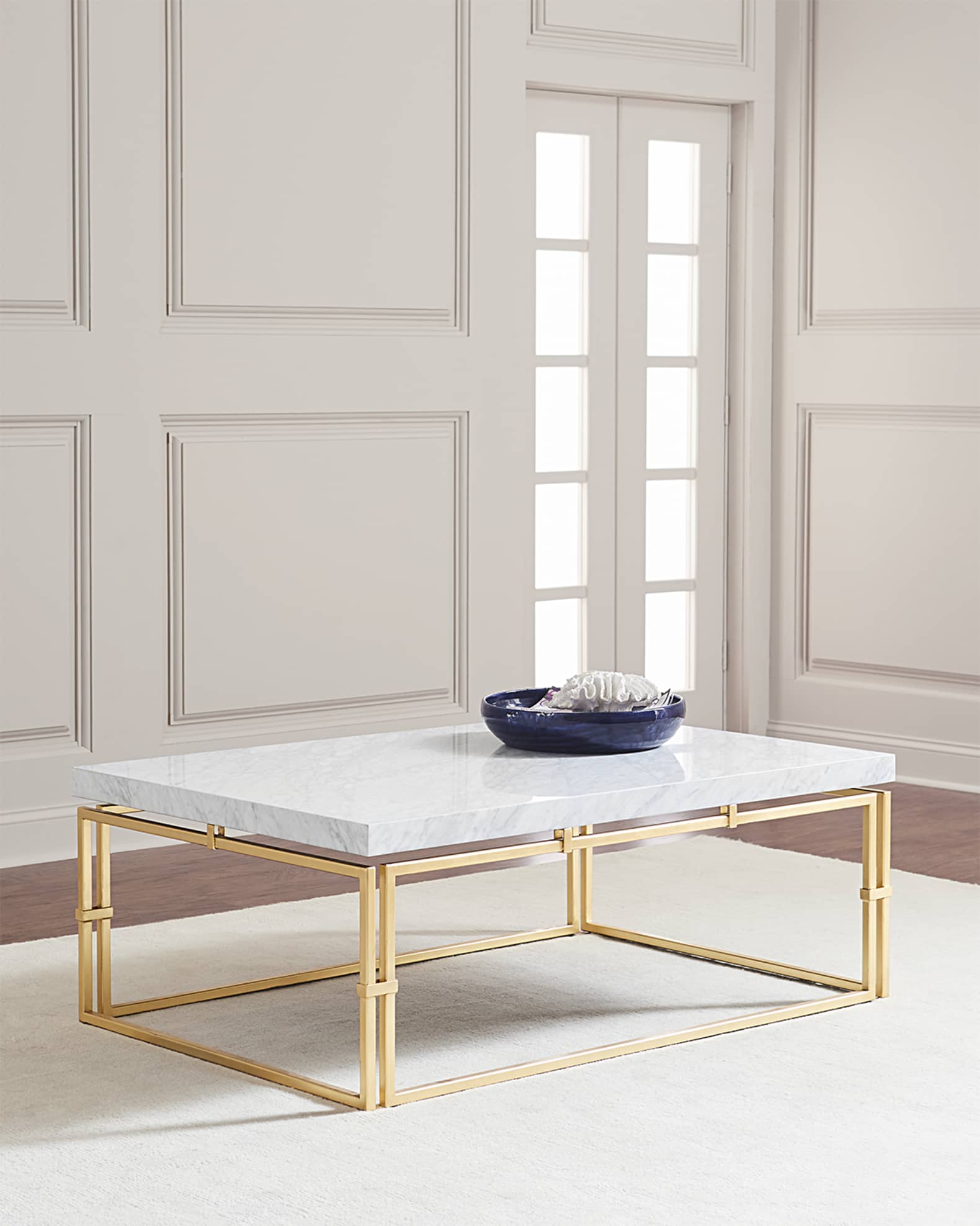 ノットアンティークス　MARBLE COFFEE TABLE JASIWAY 31.5 in. . & 19.7in. Grey & White Round Sintered