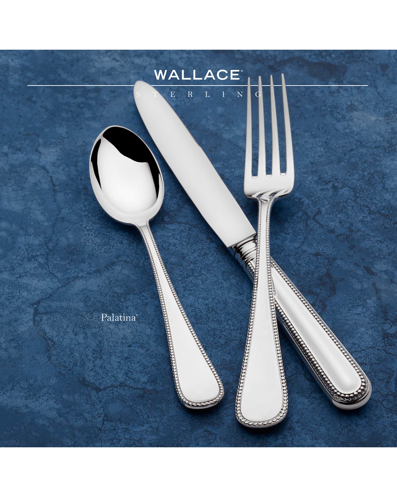 Wallace Silversmiths 5-Piece Palatina Sterling Silver Flatware
