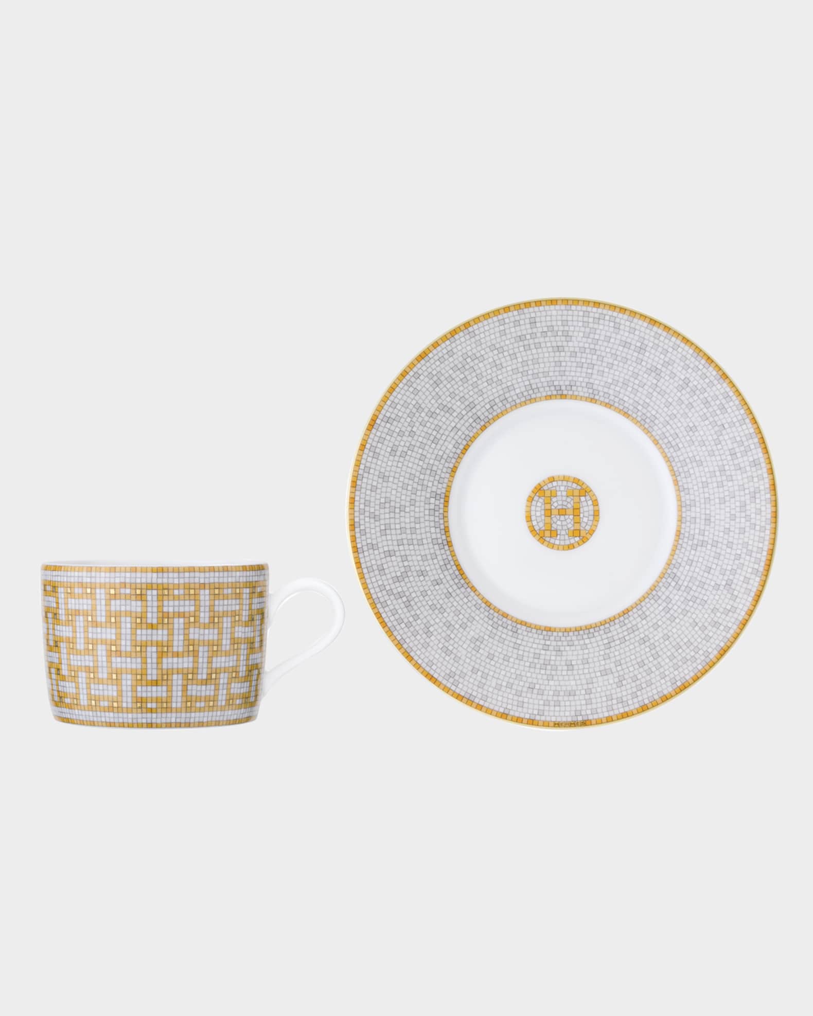 Hermes Mosaique au 24 Cup & Saucer Horchow