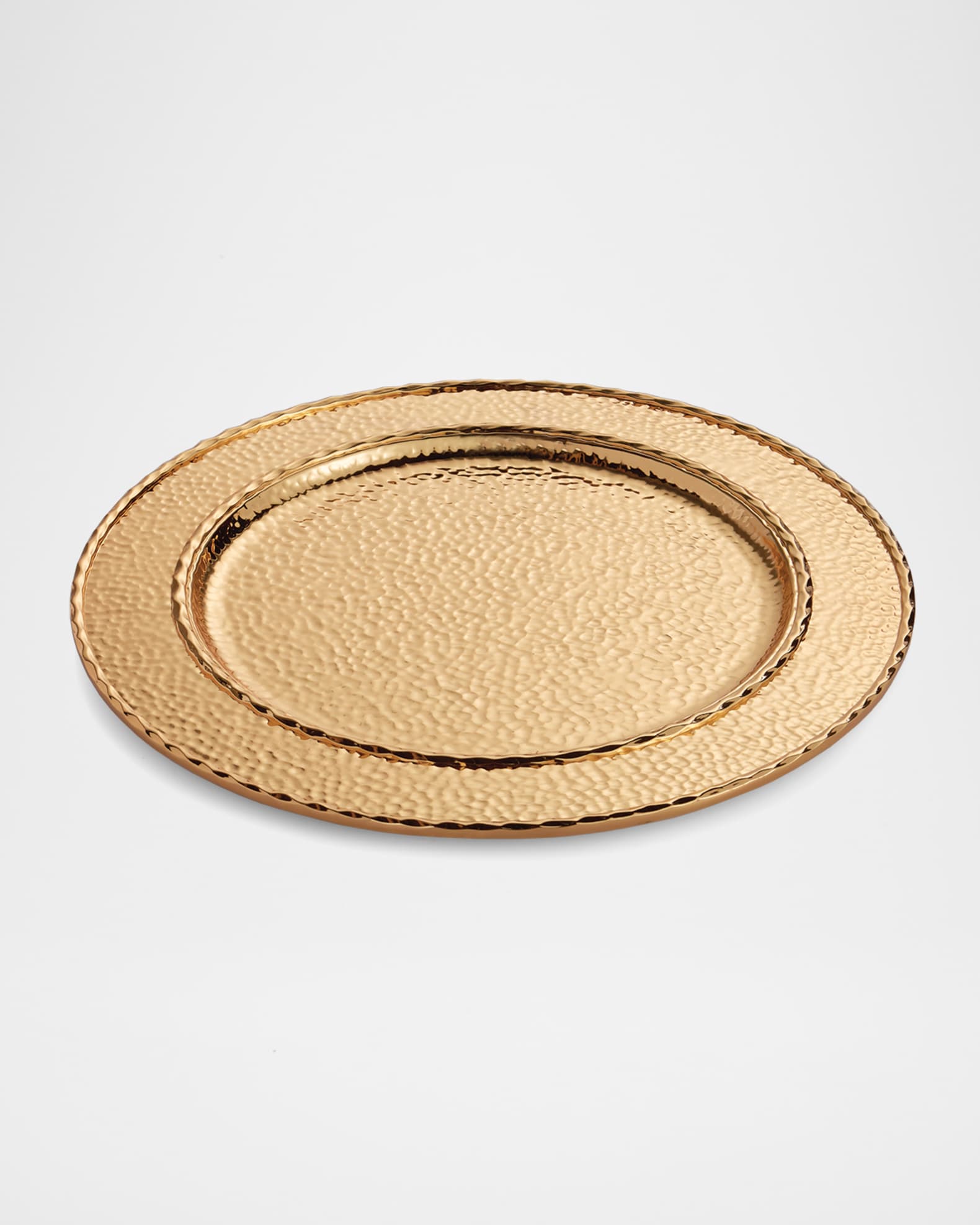 Michael Aram Hammertone Goldtone Charger