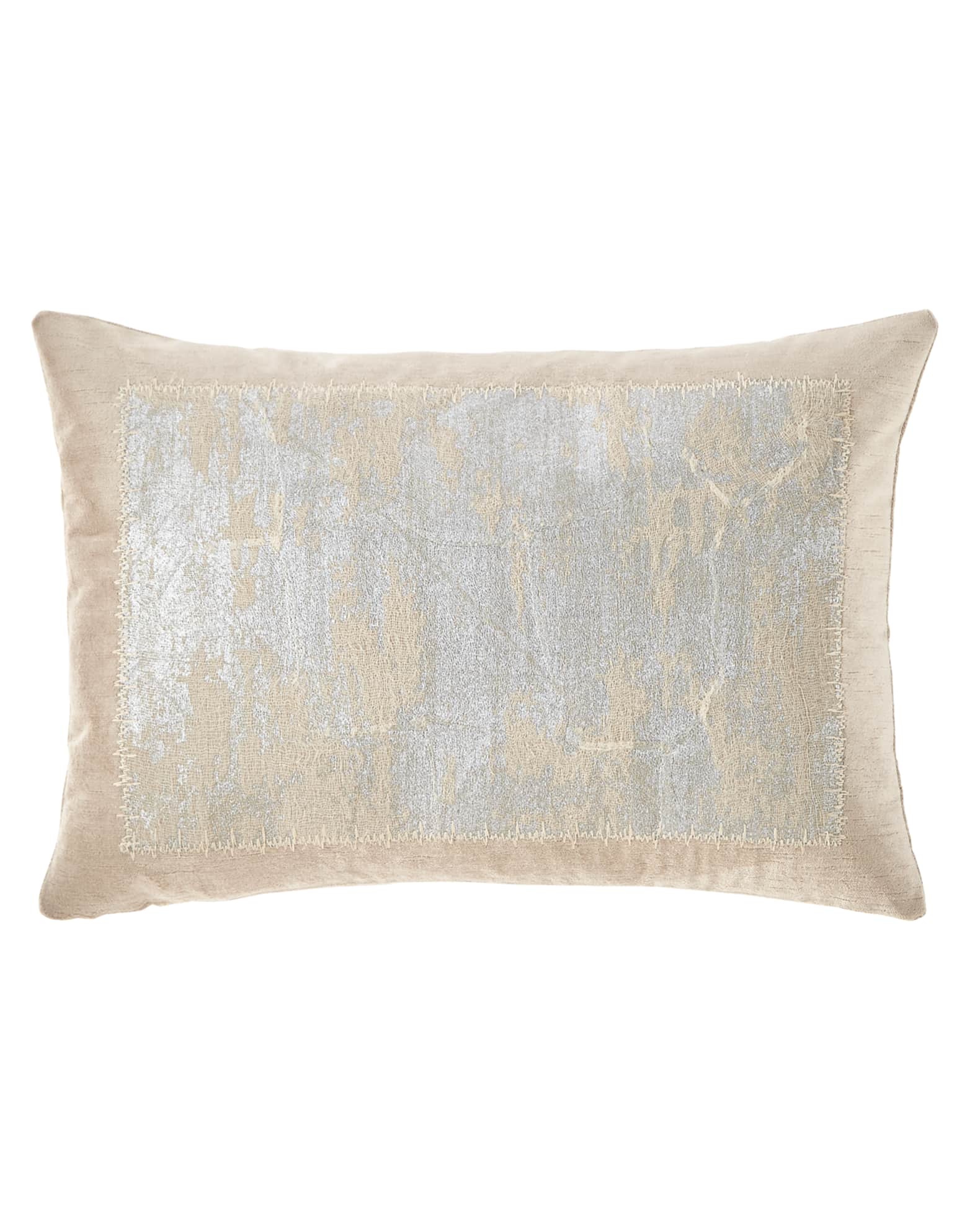 Michael Aram Distressed Metallic Lace Pillow Horchow