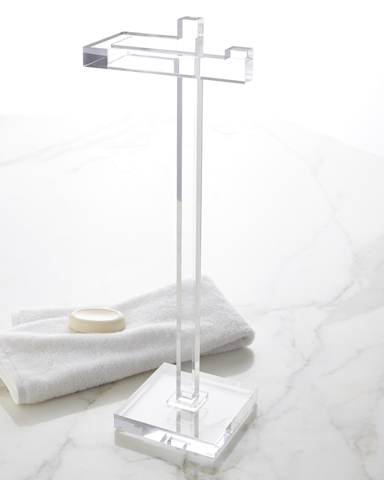 Acrylic hand towel stand clearance