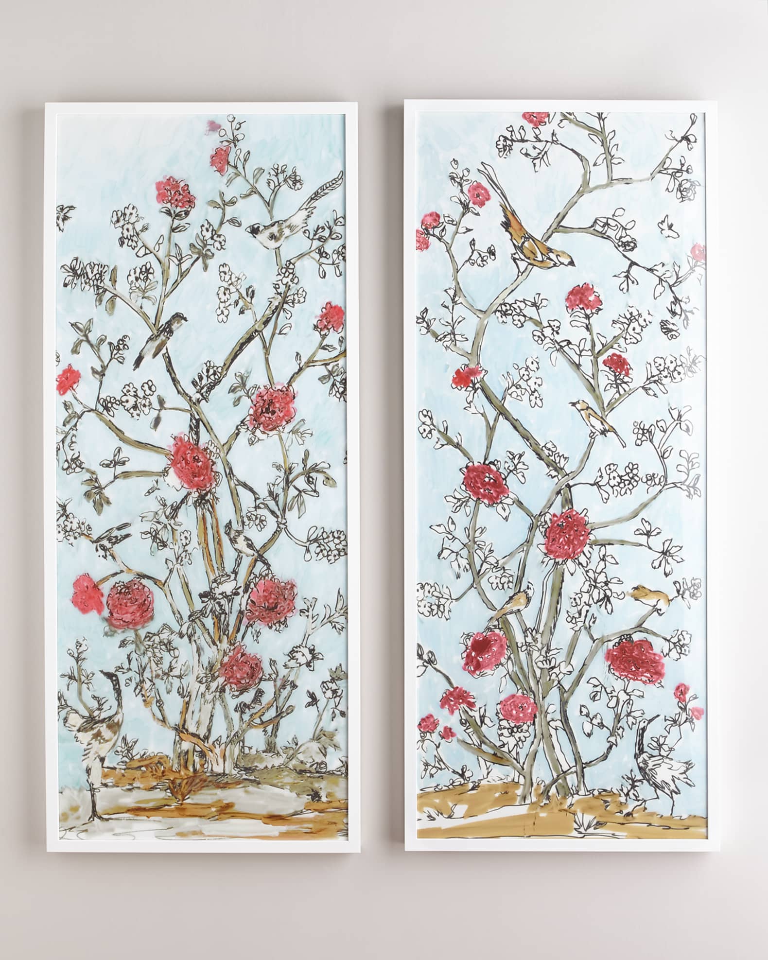 Wendover Art Group Modern Chinoiserie Diptych