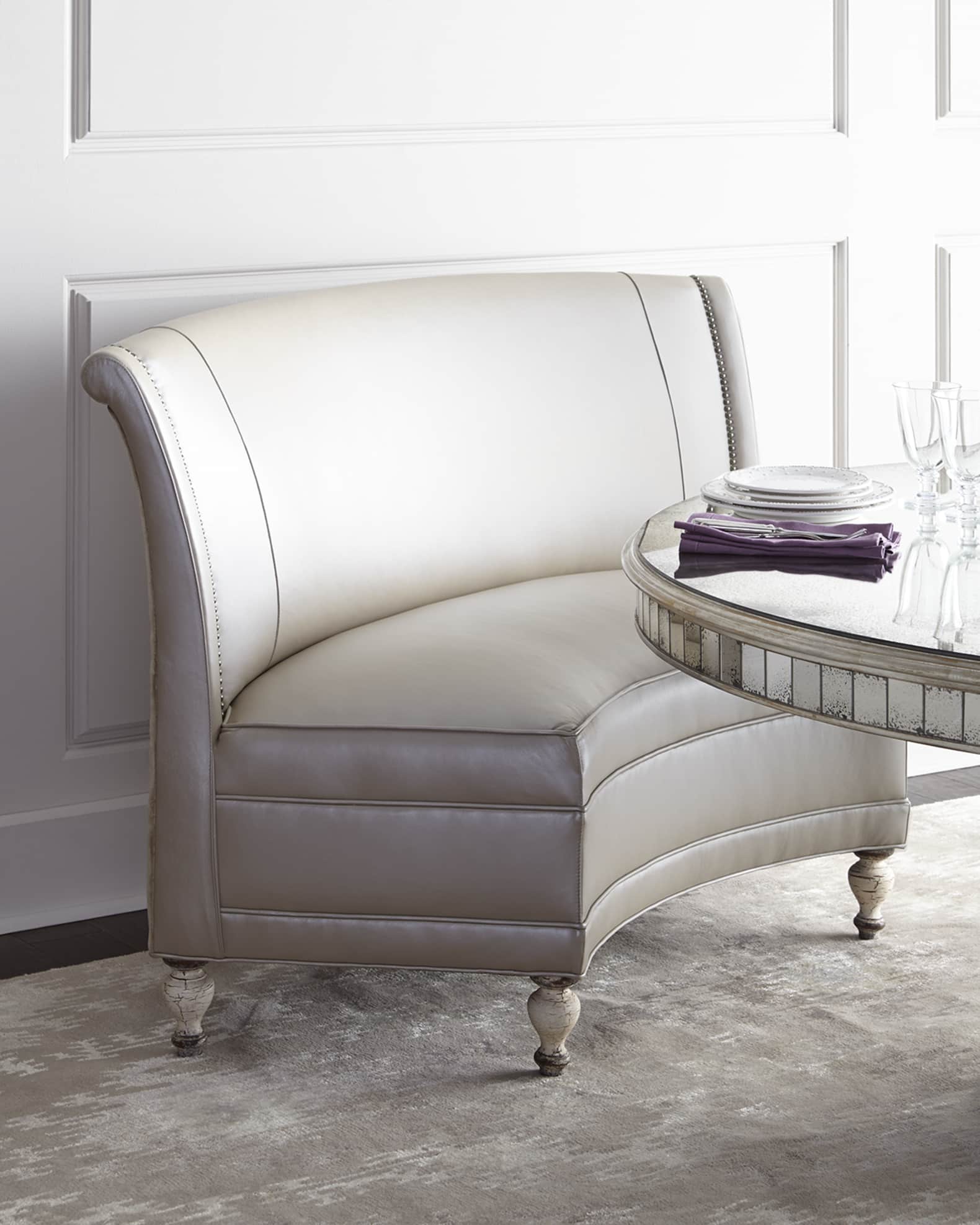 Curved dining banquette shop