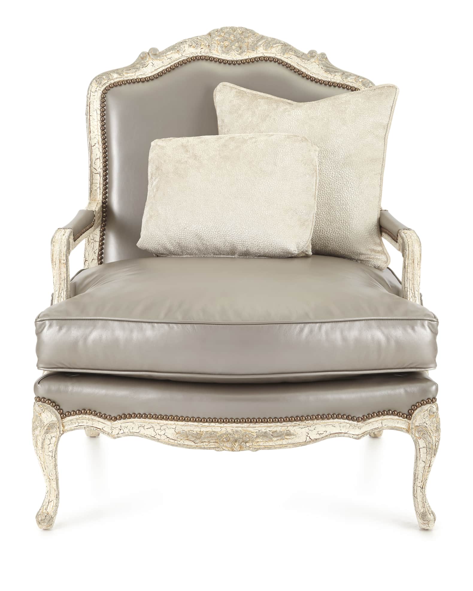 Leather bergere chair hot sale