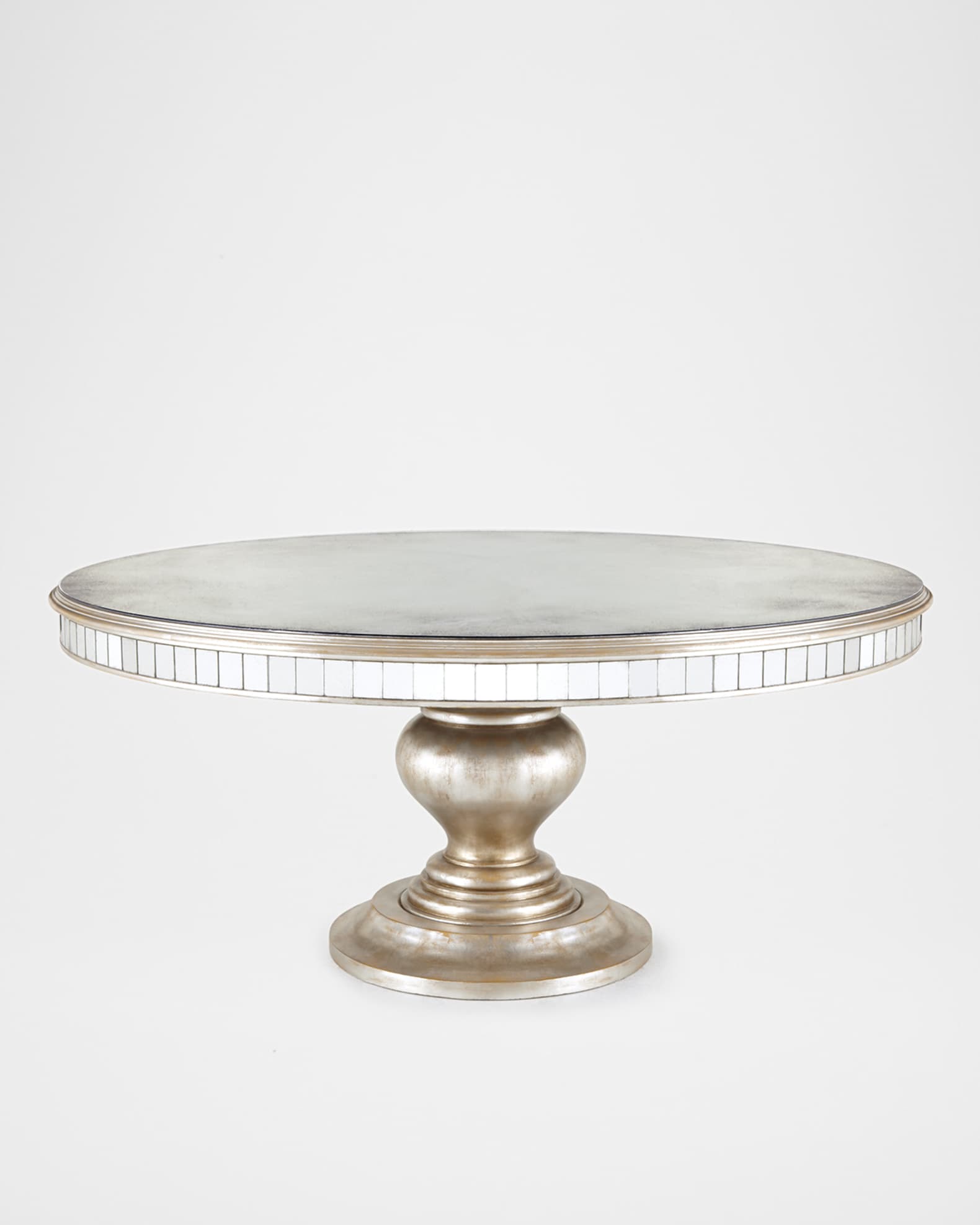 John Richard Collection Lisandra Antiqued Mirrored Round Dining Table