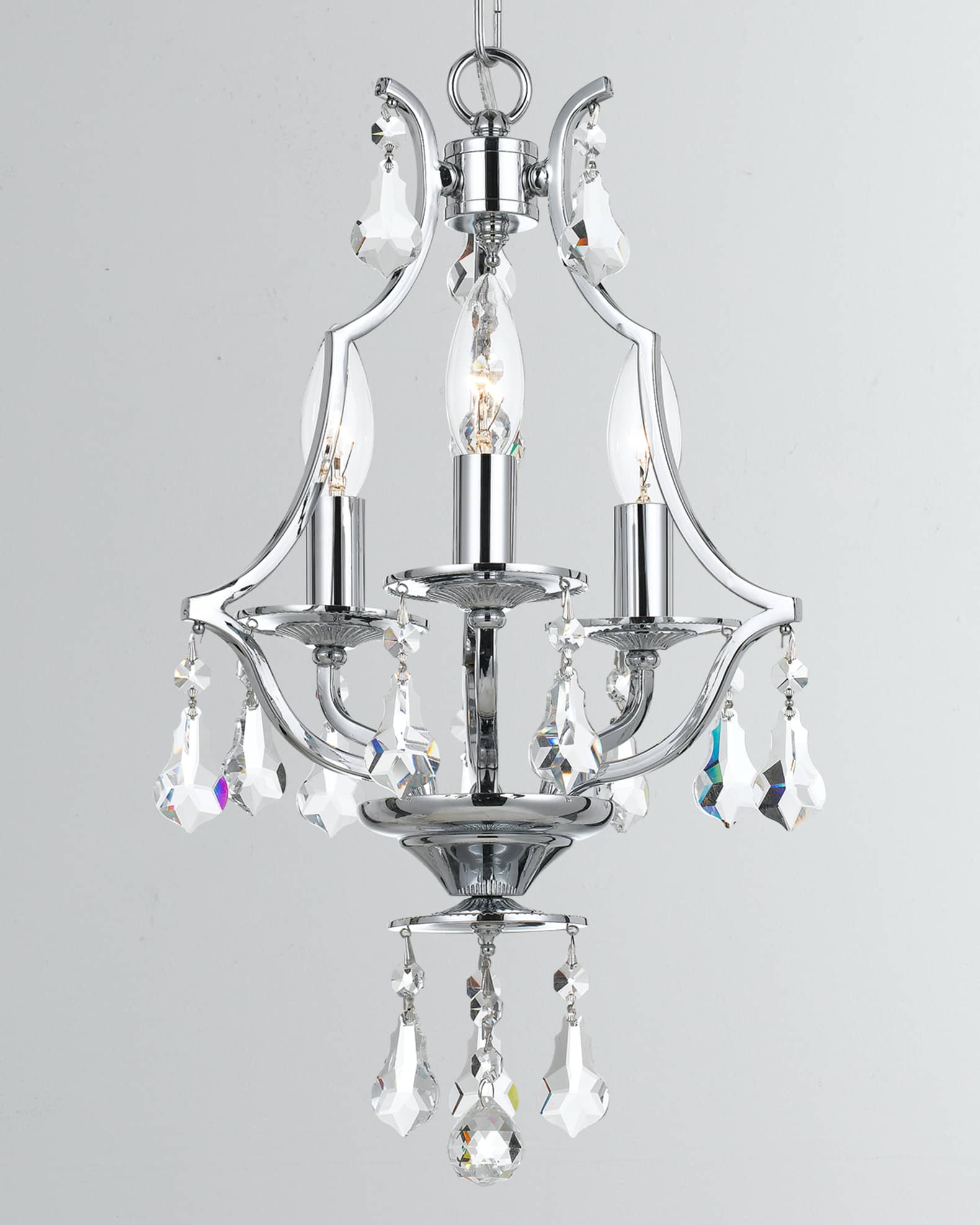 Crystorama Cedar 3Light Polished Chrome Mini Chandelier Horchow