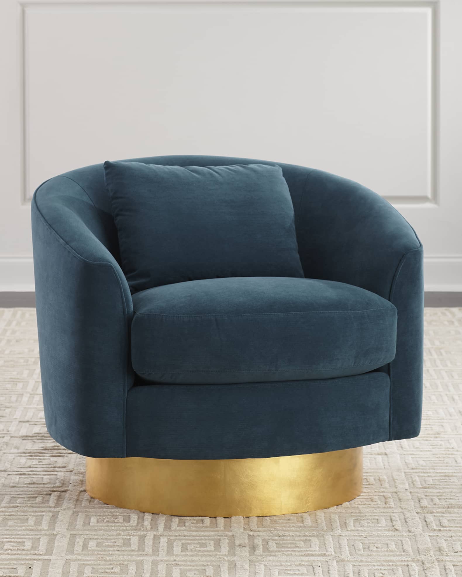 Velour swivel chair outlet
