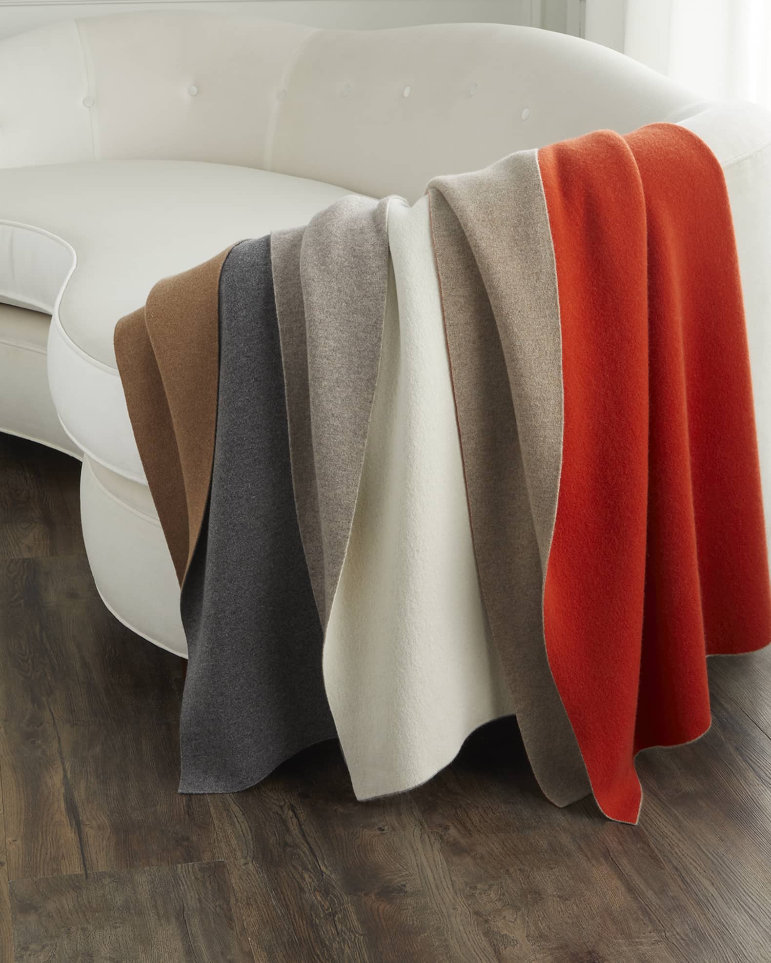 Sofia Cashmere Double-Face Cashmere Throw