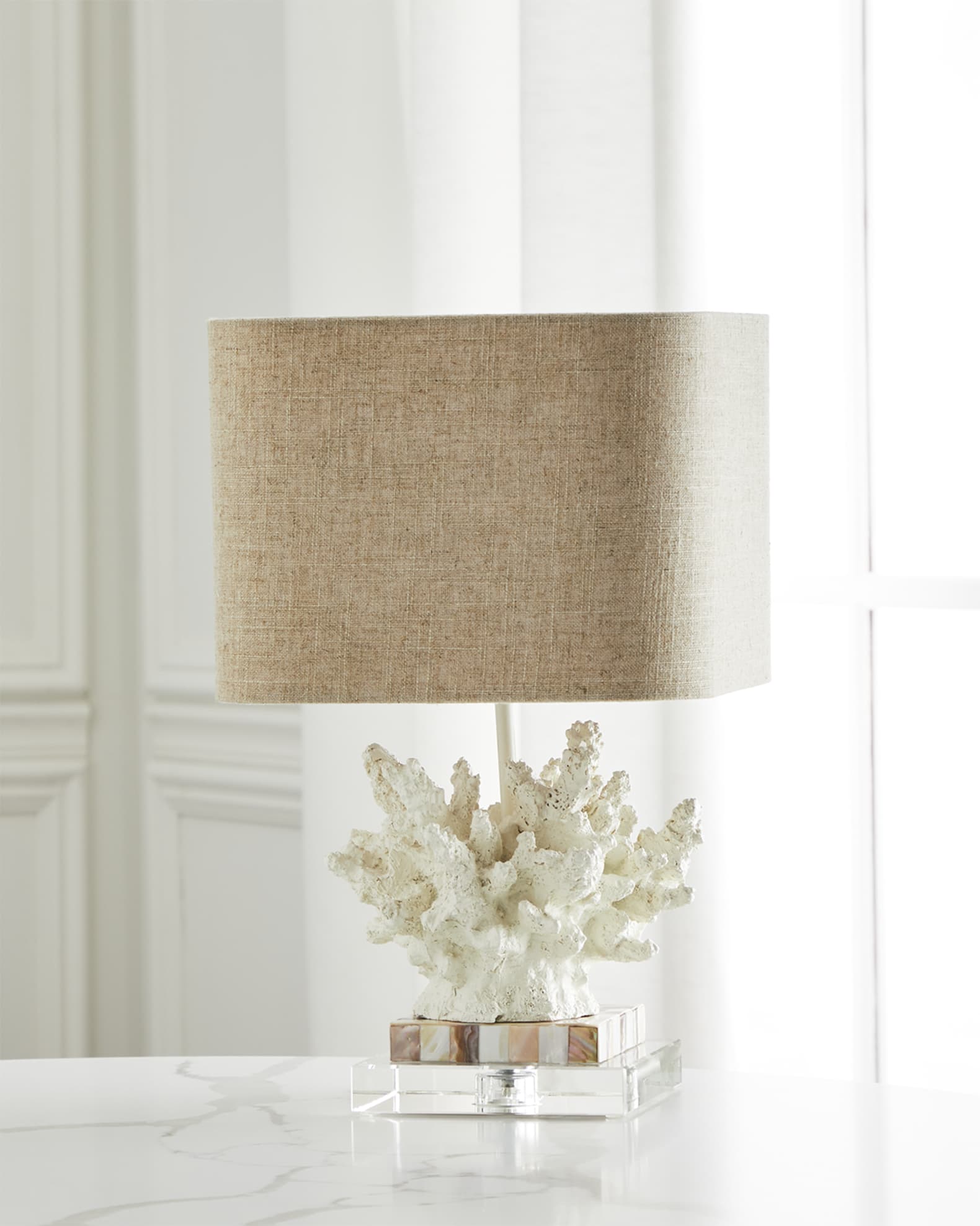 White clearance coral lamp