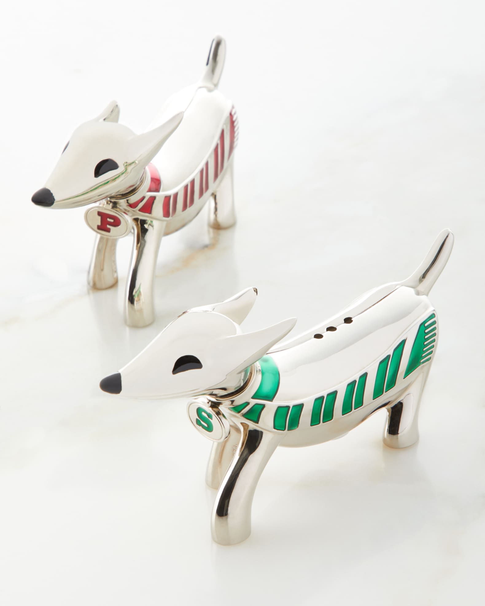  Cosmos Gifts 57013 Christmas Dachshund Dogs Salt and Pepper  Shaker, Multicolor, 3 3/8 x 1 5/8 x 3 7/8H: Home & Kitchen