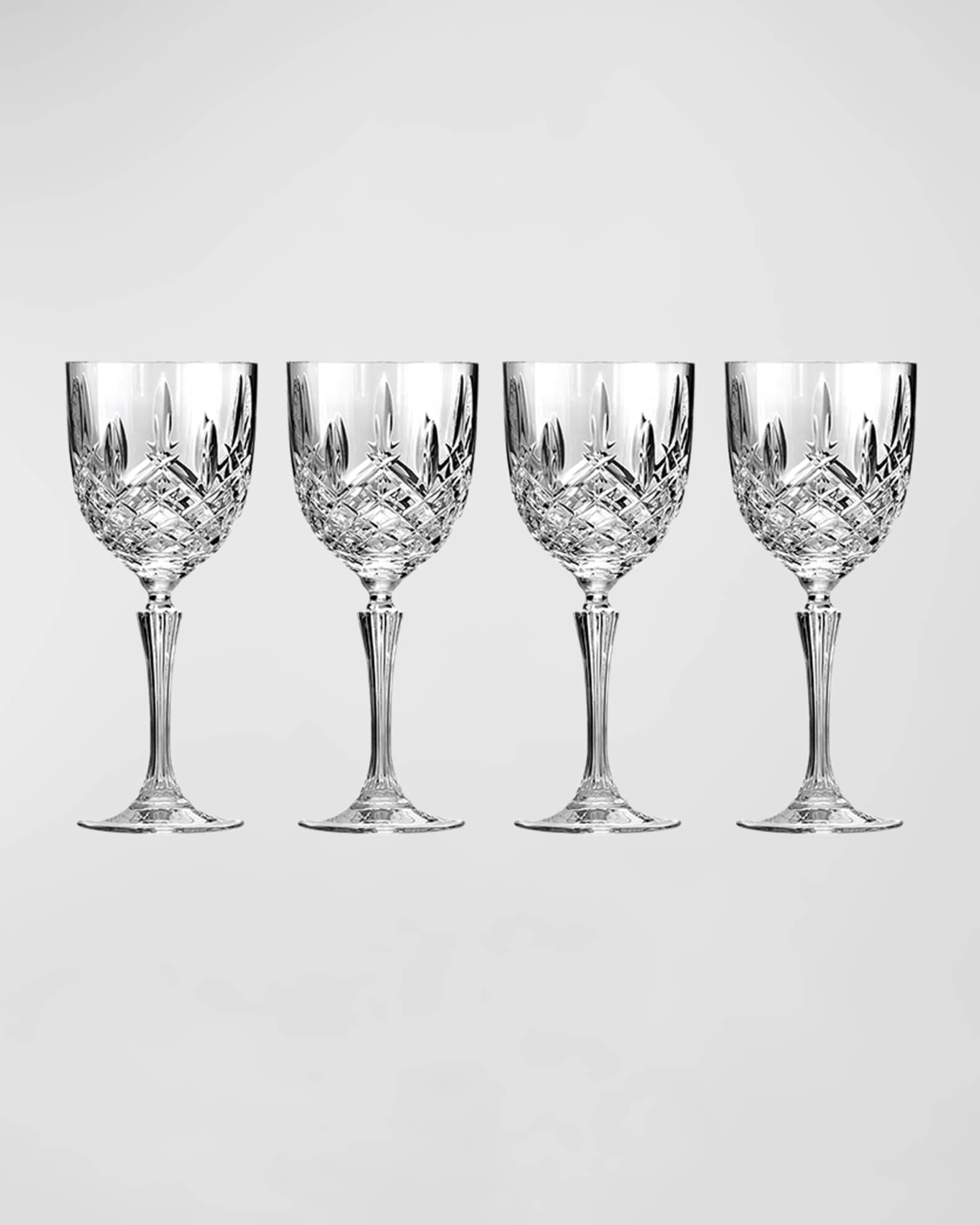 Vintage WATERFORD Crystal Kildare Claret Wine Glass stemware set of 4  Ireland 