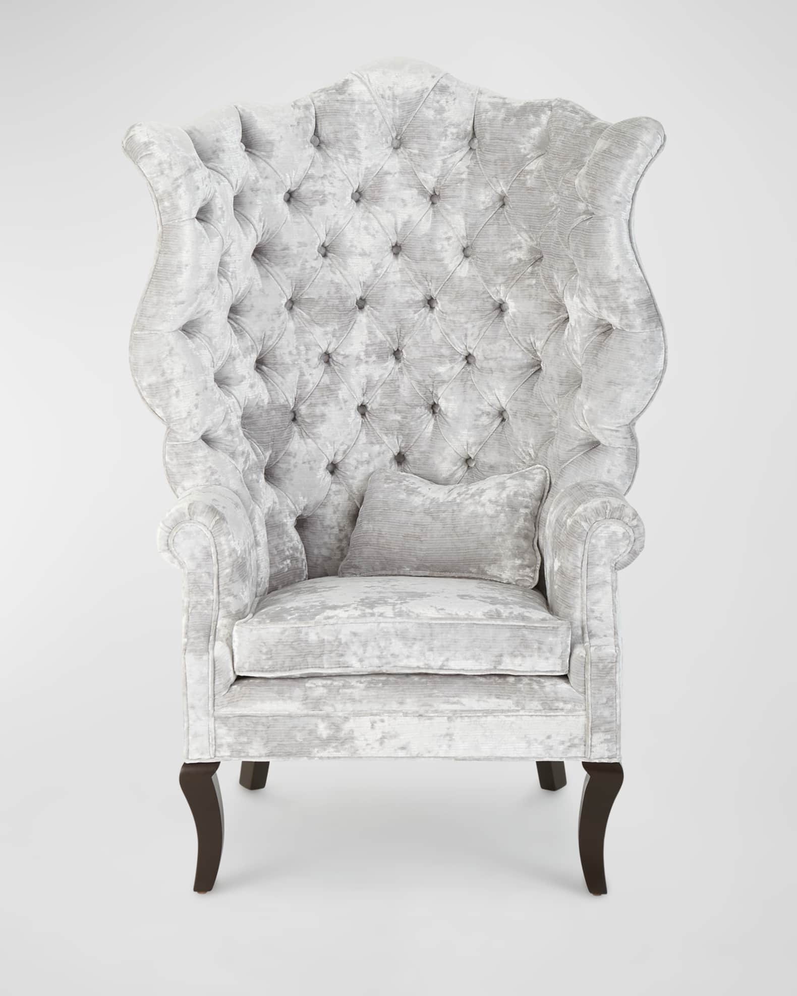 White velvet wingback chair new arrivals