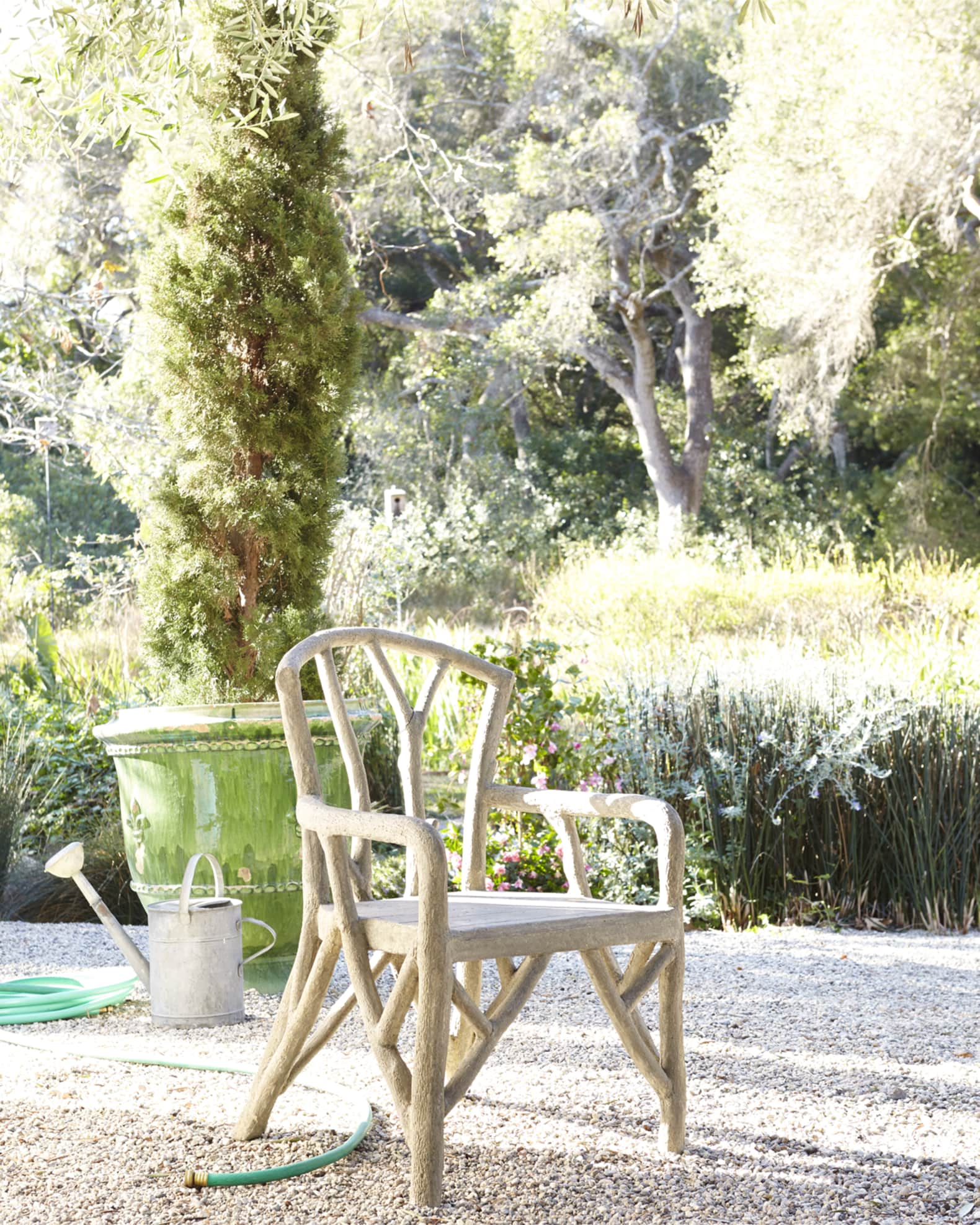 Artemis Faux Bois Outdoor Dining Chair Horchow