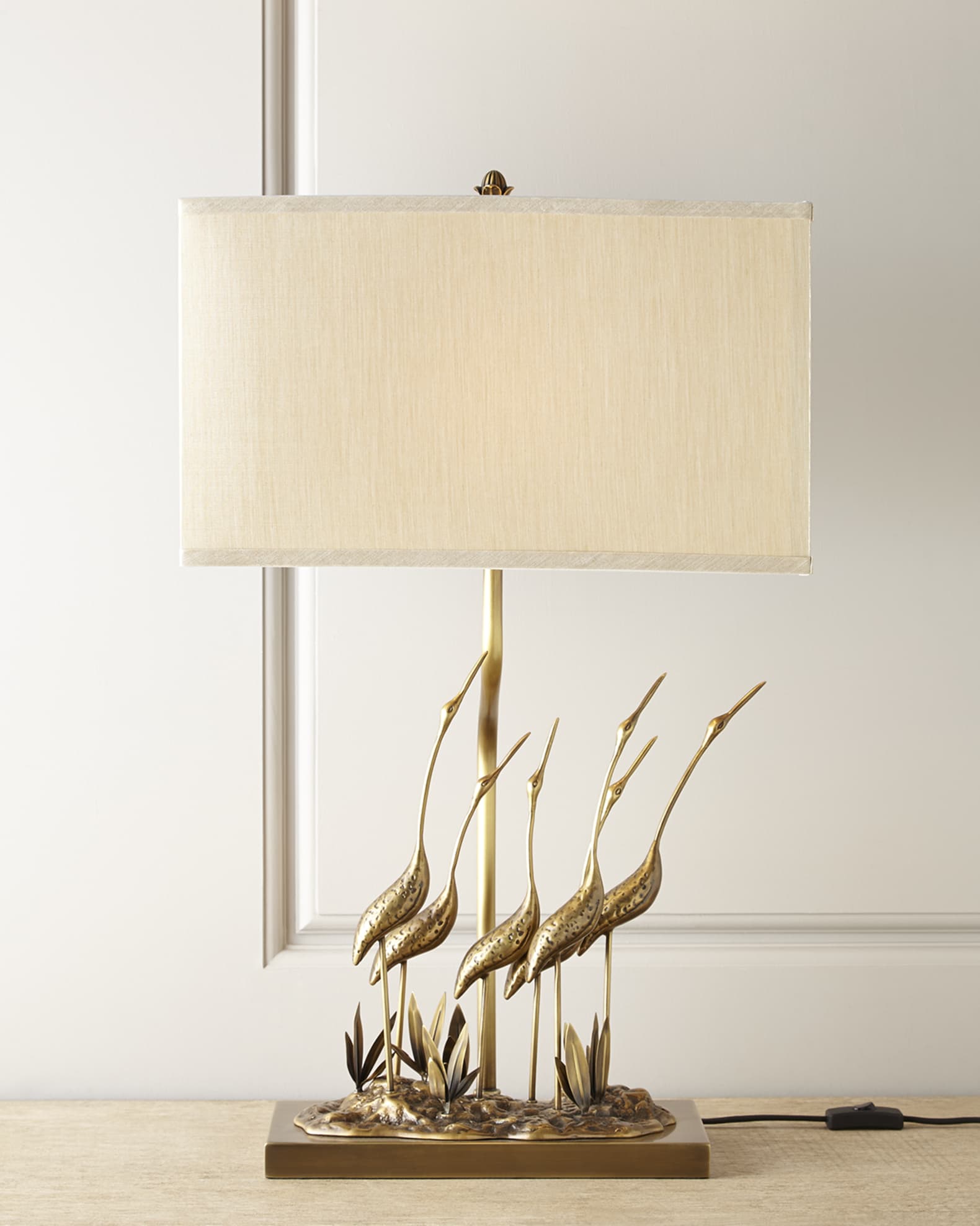 Crescendo Table Lamp, Antique Brass - table lamps