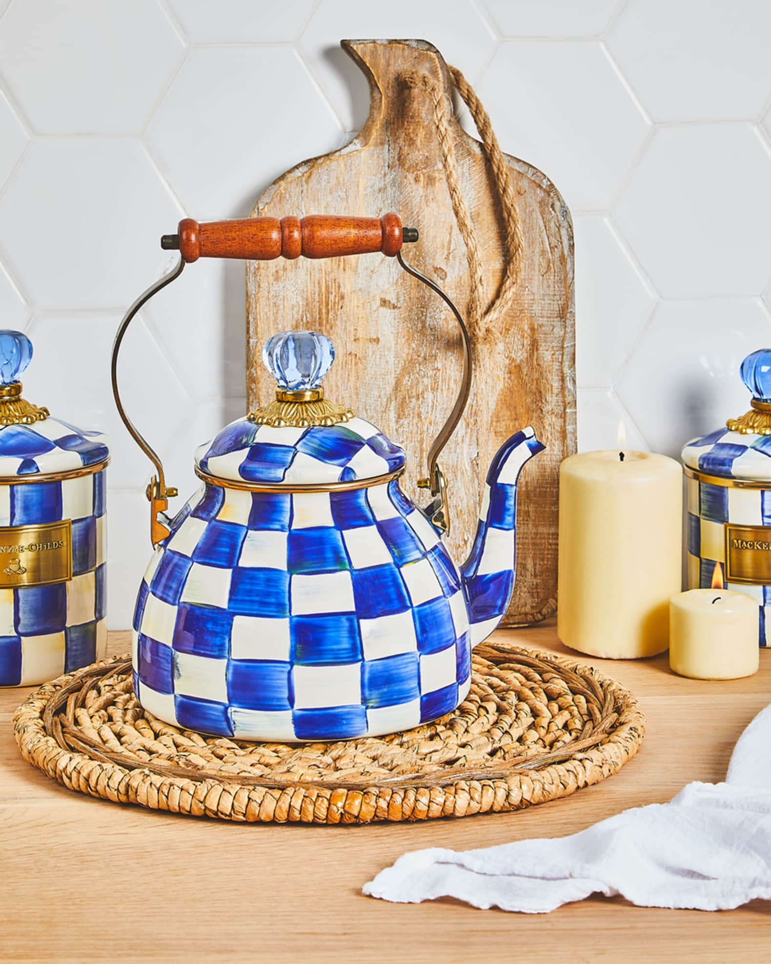 MacKenzie-Childs Royal Check 2-Qt. Tea Kettle | Horchow