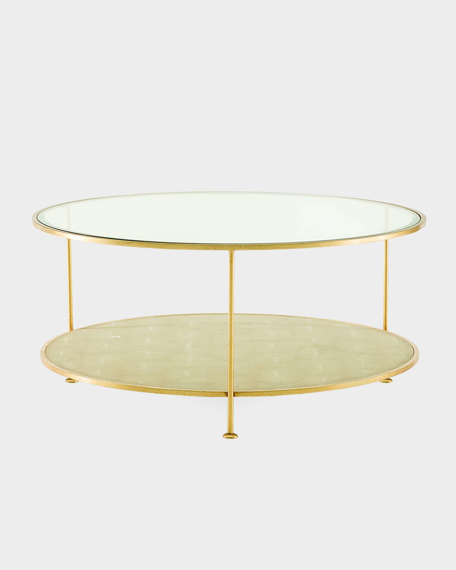 Century Furniture Adele FauxShagreen Glass Top Coffee Table Horchow