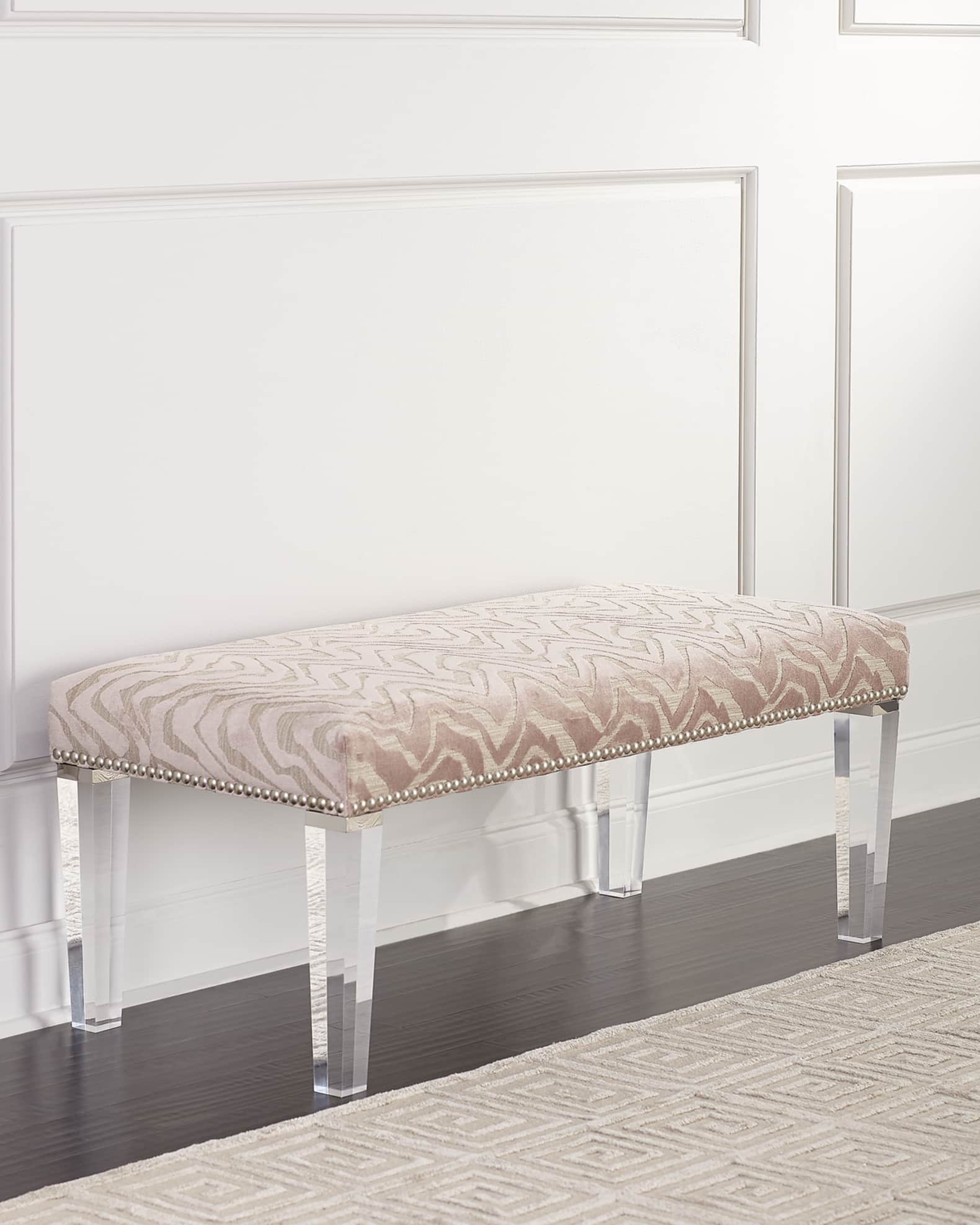 Massoud Pantone Bench with Acrylic Legs