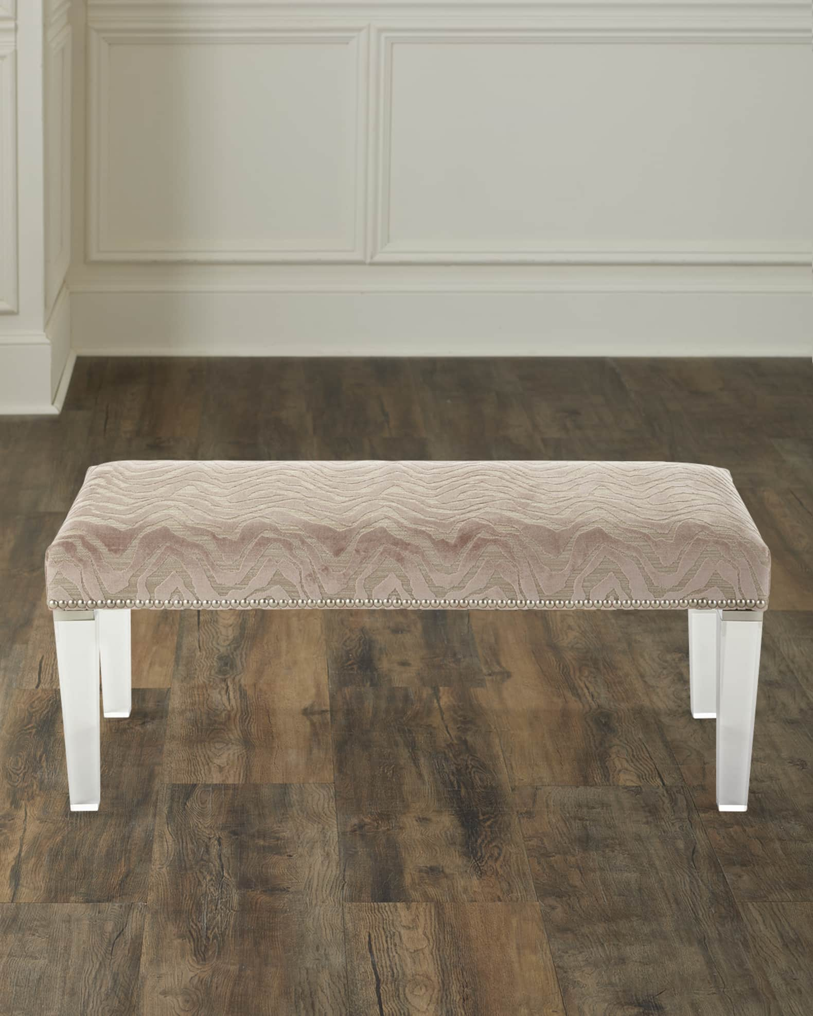 Massoud Pantone Bench with Acrylic Legs