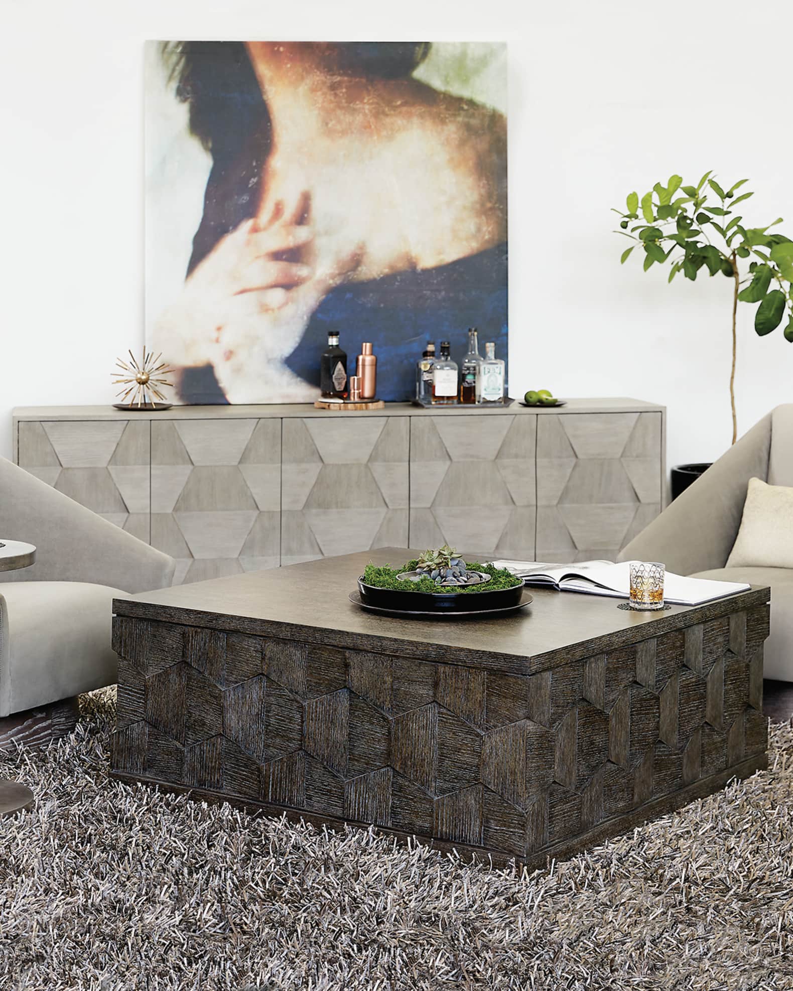 Bernhardt Linea Dimensional Square Coffee Table Horchow