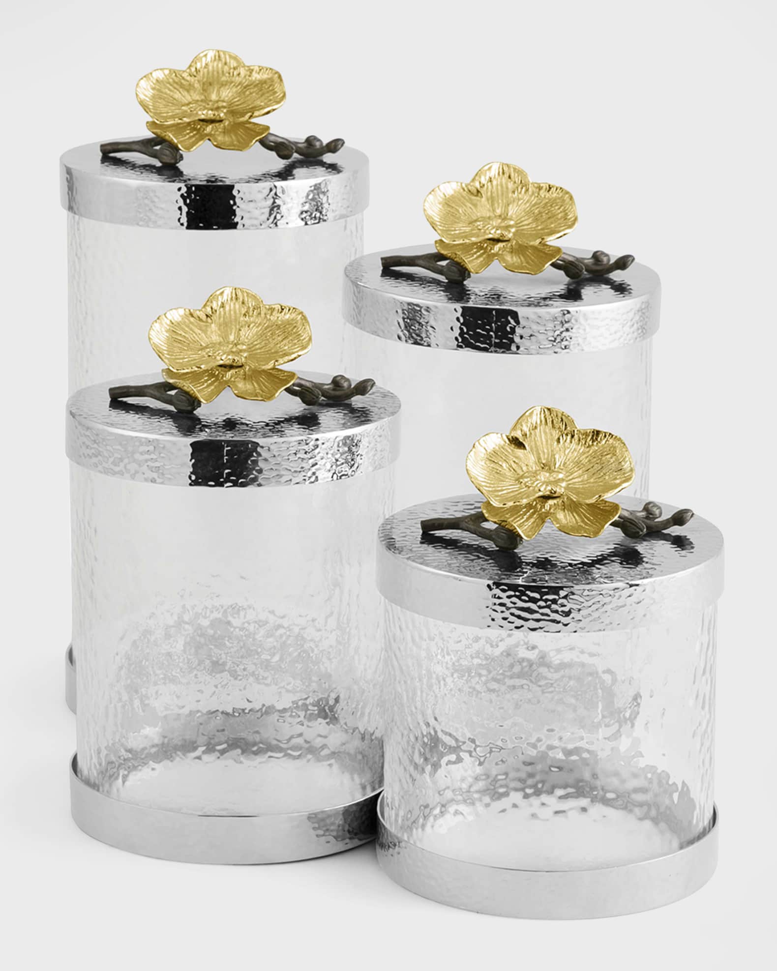 新品 Michael Aram ゴールドオーキッド 箱付 Michael Aram Gold Orchid Medium Canister | Horchow