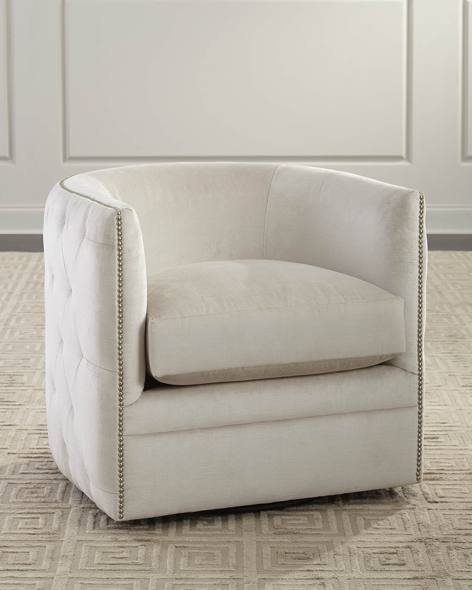 Palazzo leather swivel chair sale