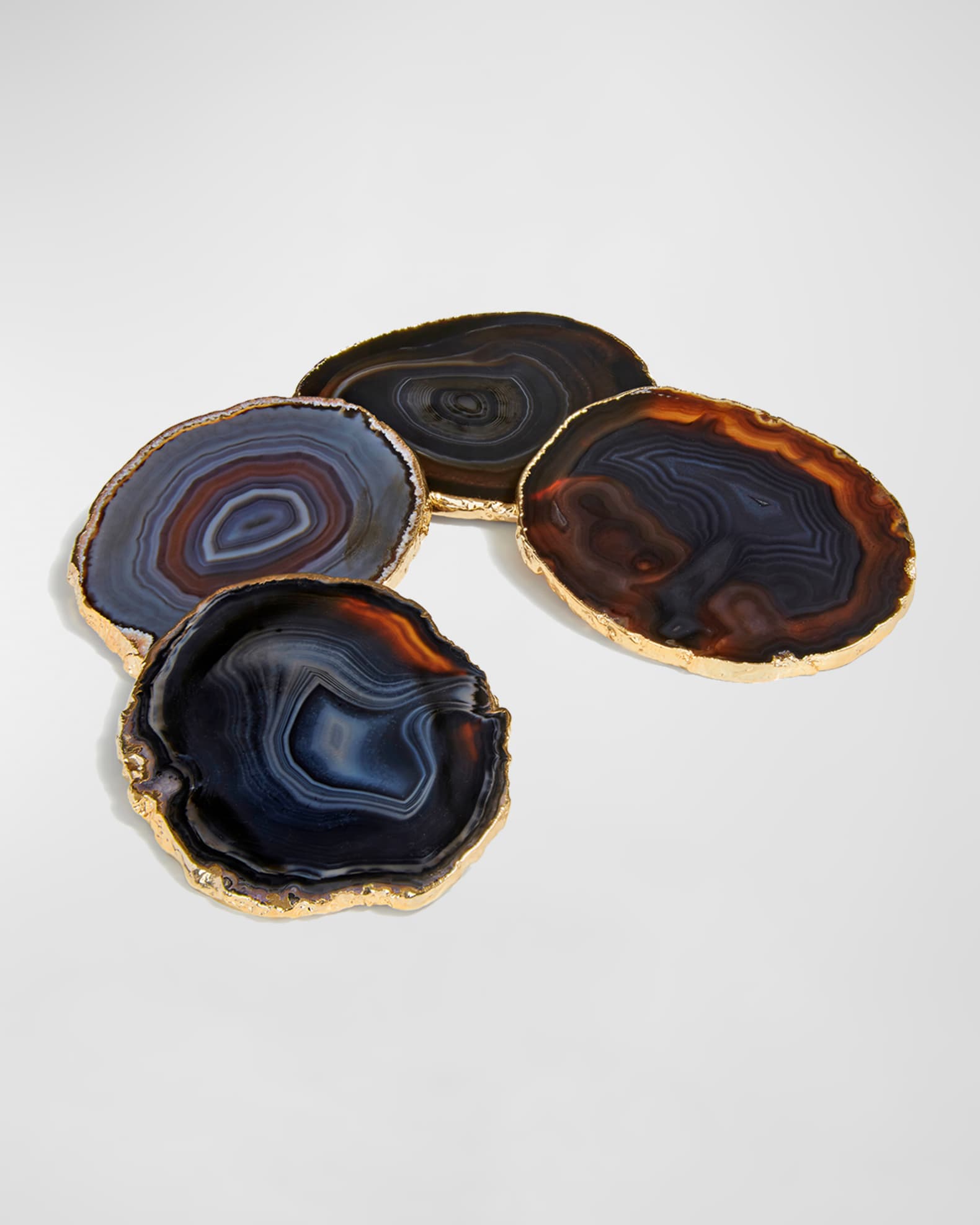 ANNA New York Midnight Agate Lumino Coasters, 4-Piece Set