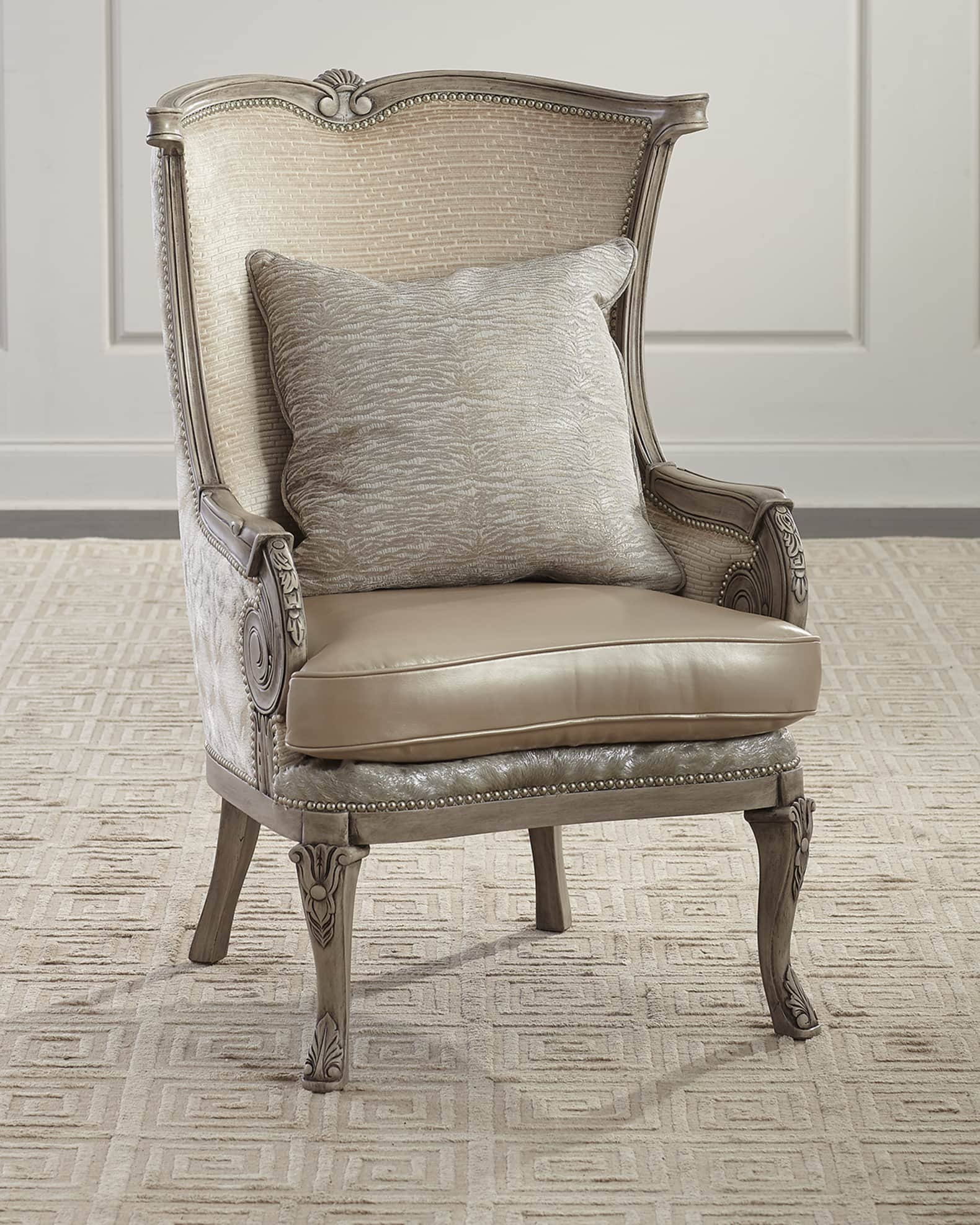 Massoud Odette Wing Chair Horchow