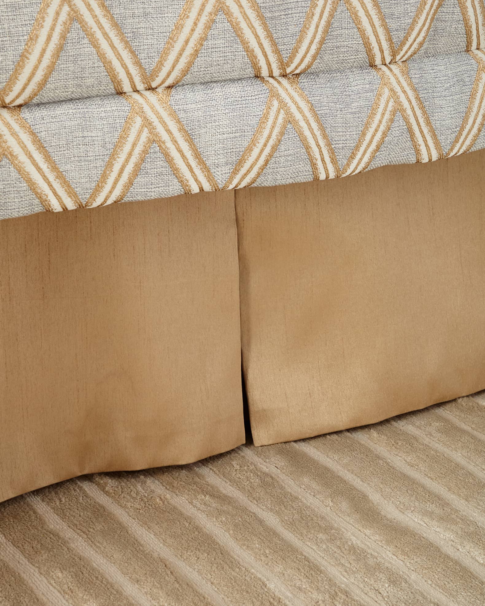 Austin Horn Collection Box Pleated Faux Silk King Dust Skirt Horchow