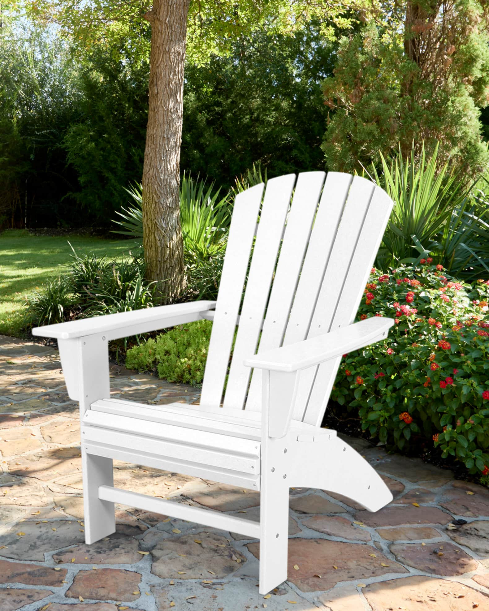 POLYWOOD Nautical Curveback Adirondack Chair