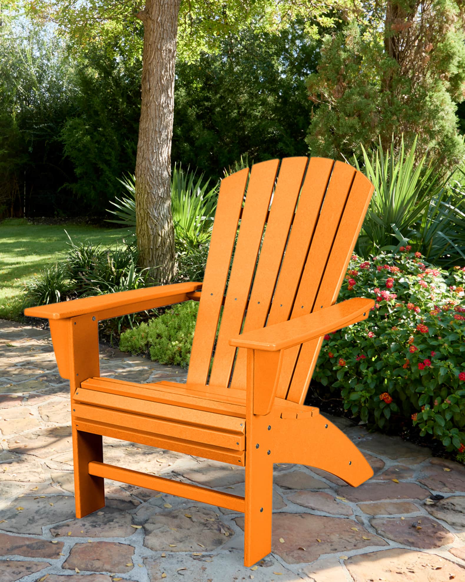POLYWOOD Nautical Curveback Adirondack Chair