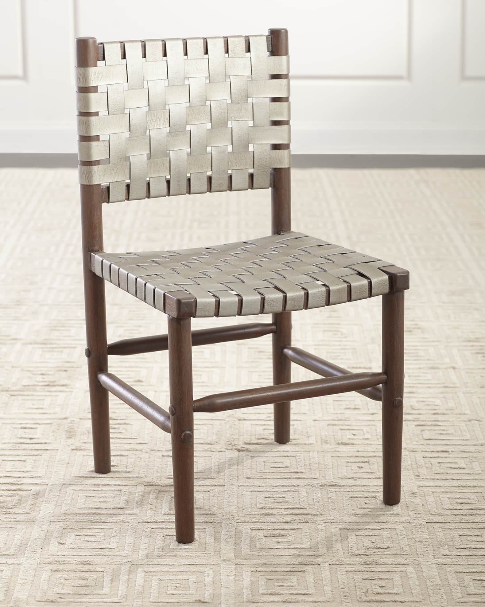 Peninsula Home Collection Arno Leather Dining Side Chair