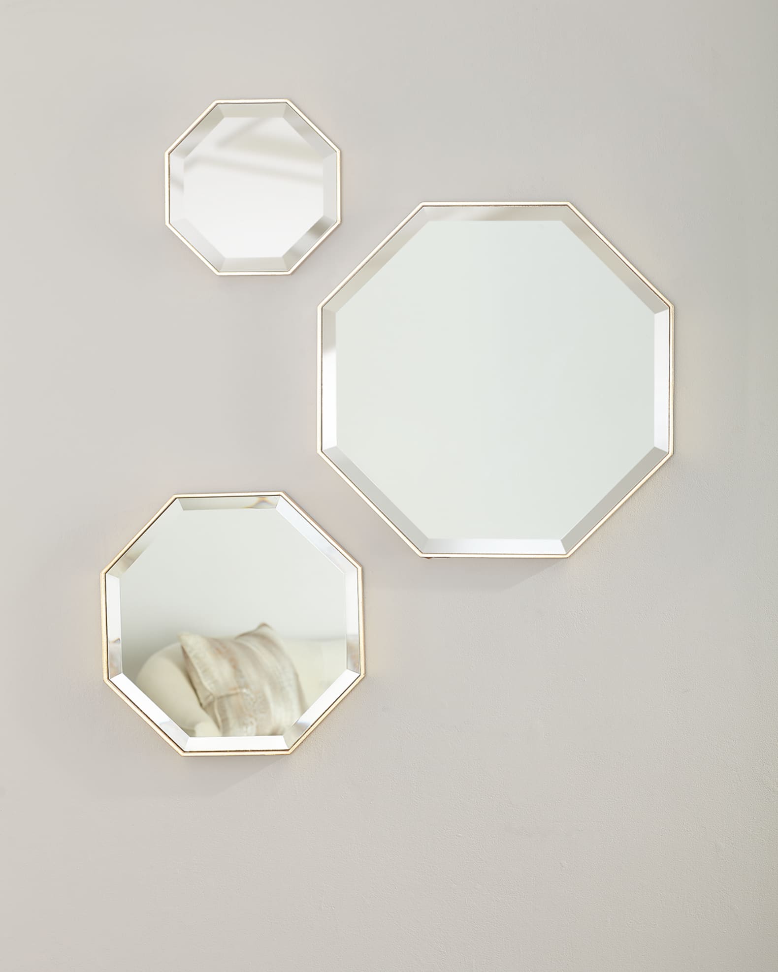 Octagon Wall Mirrors, Set of 3 Horchow