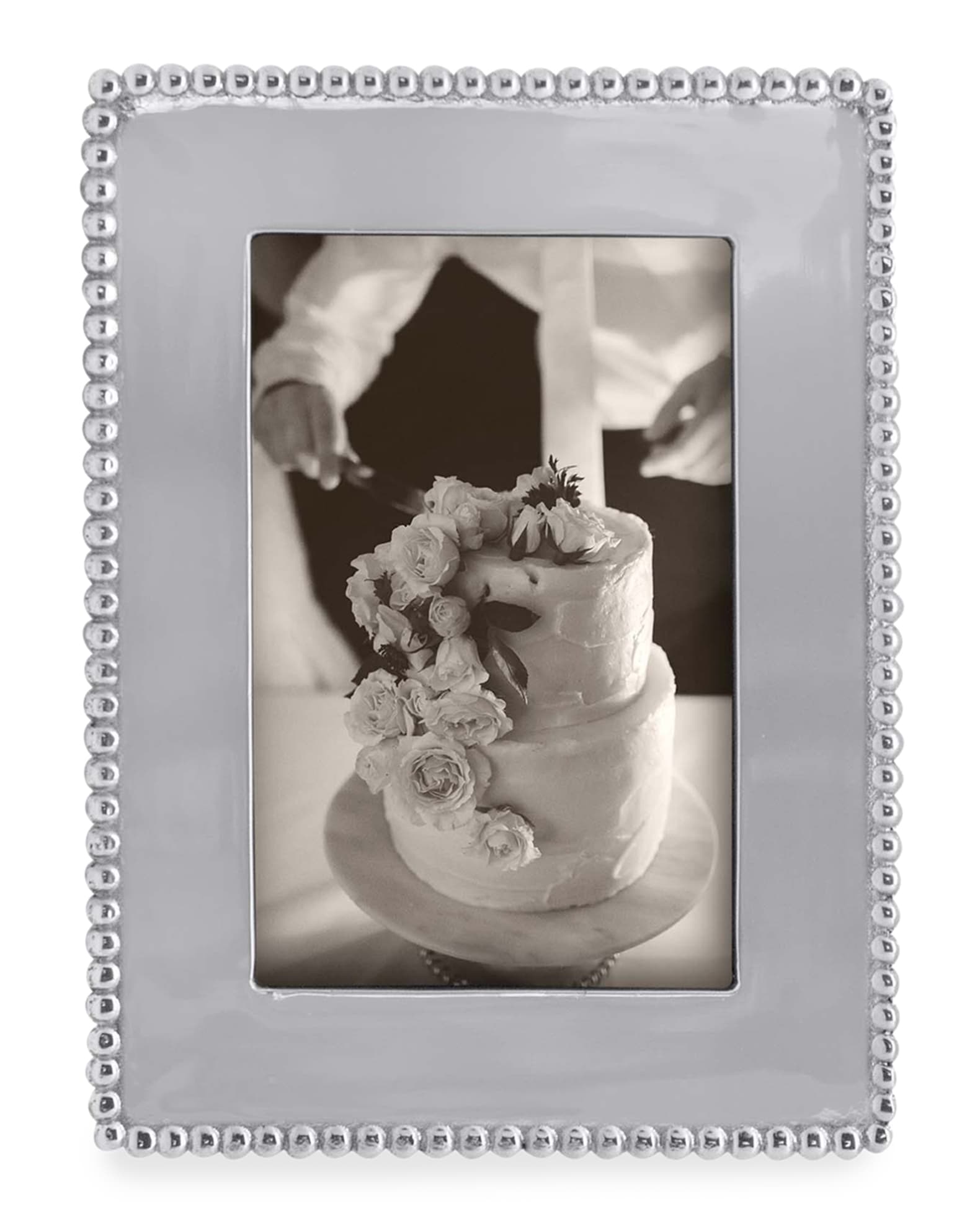 Mariposa Beaded Engravable Picture Frame, 4" x 6" Horchow