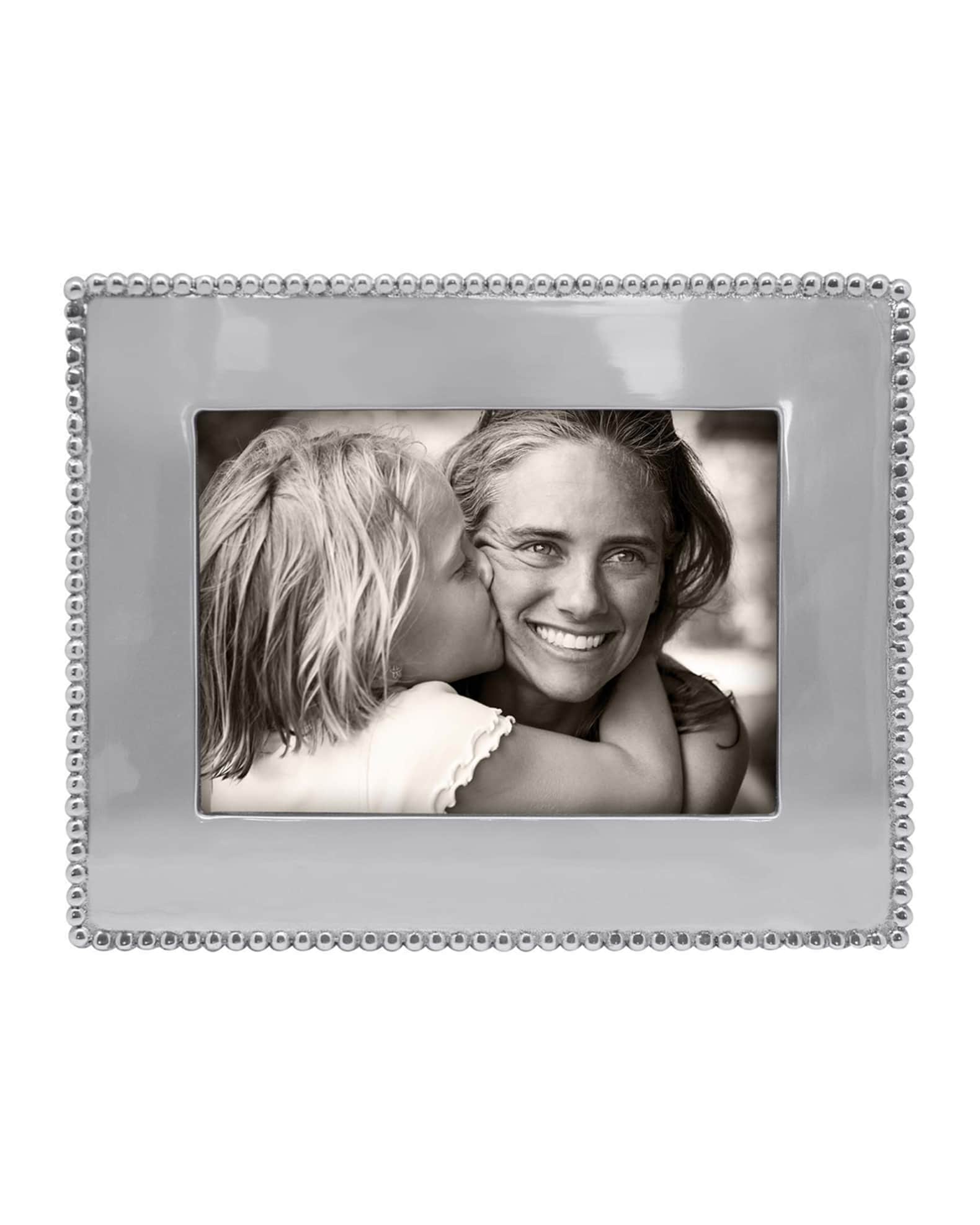 Mariposa Beaded Engravable Picture Frame, 5" x 7" Horchow
