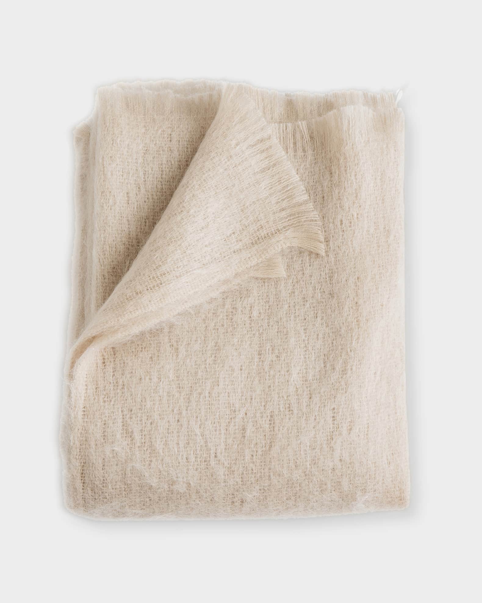 Evangeline Linens Mohair Throw, Rose Horchow