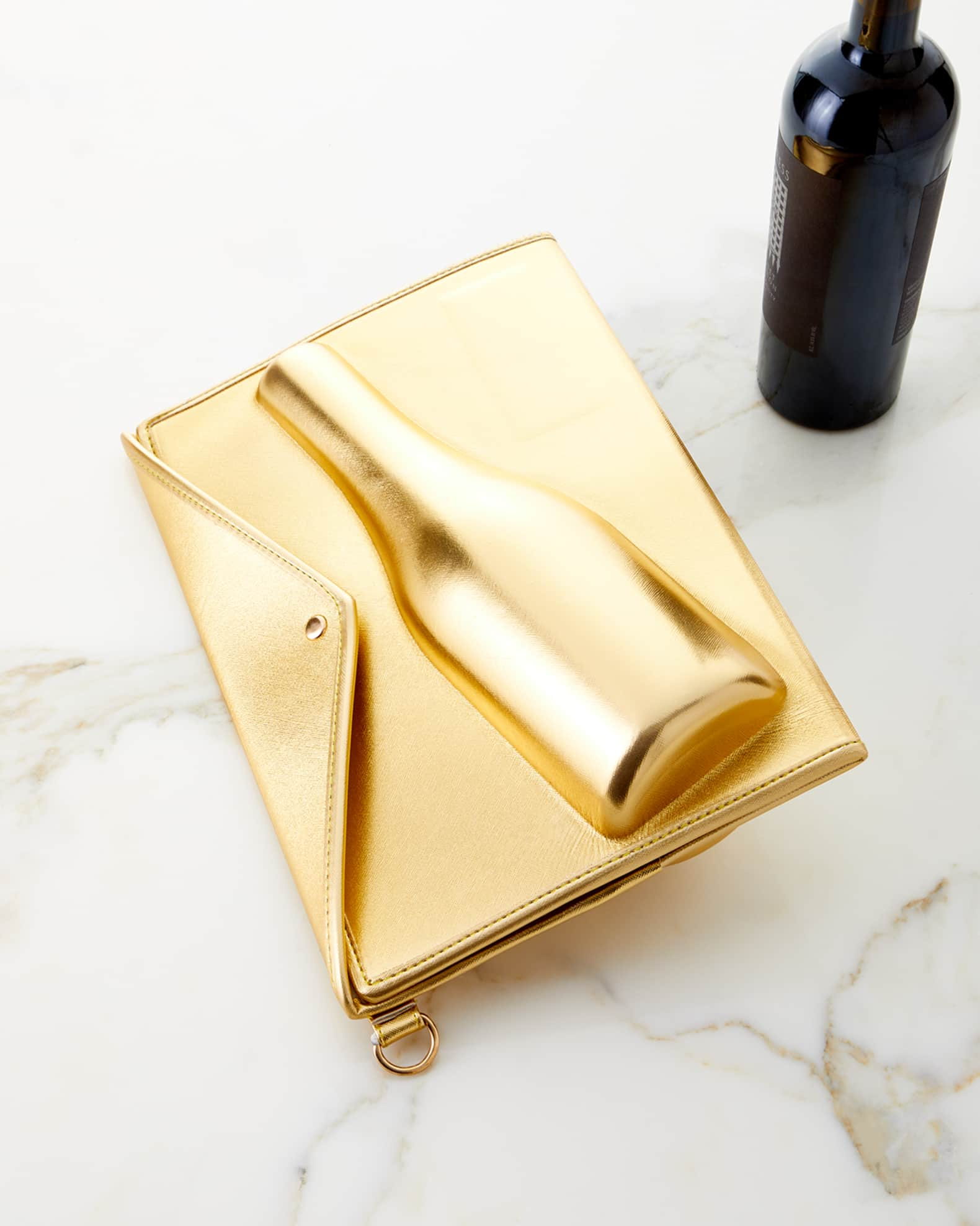 champagne gold clutch