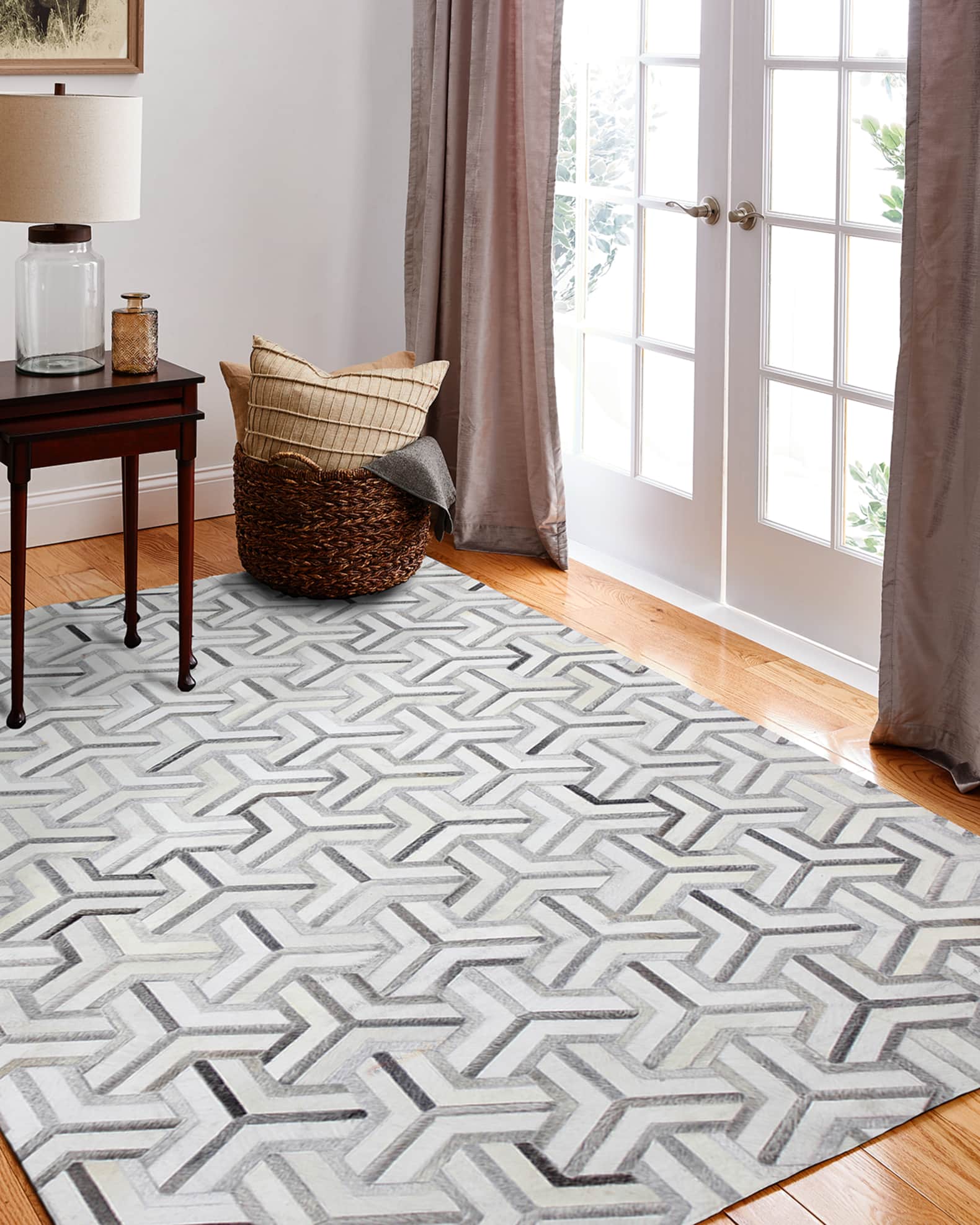 Brimhall Hair on Hide Rug, 3' x 8'