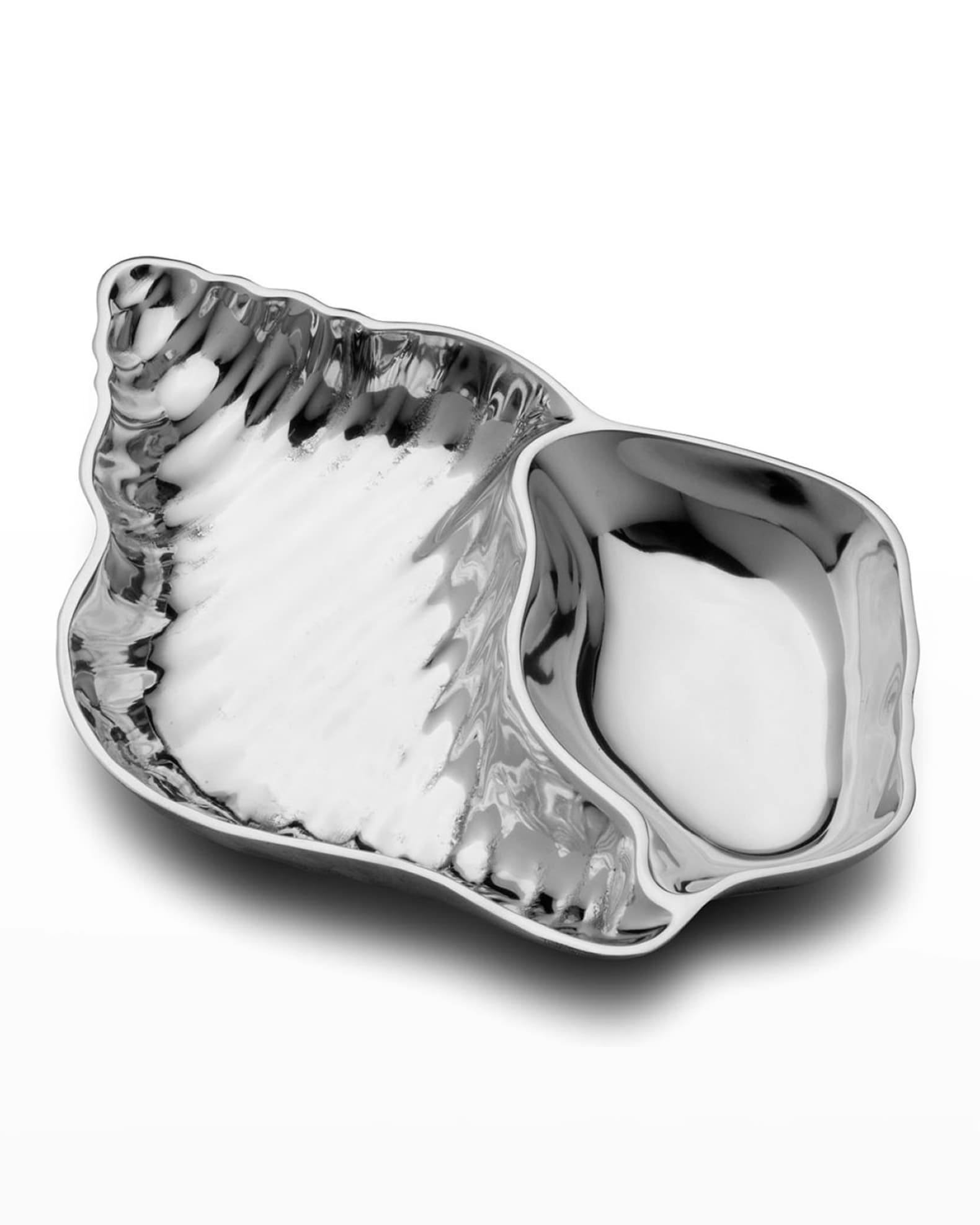 Wilton Armetale Shell Chip & Dip Server