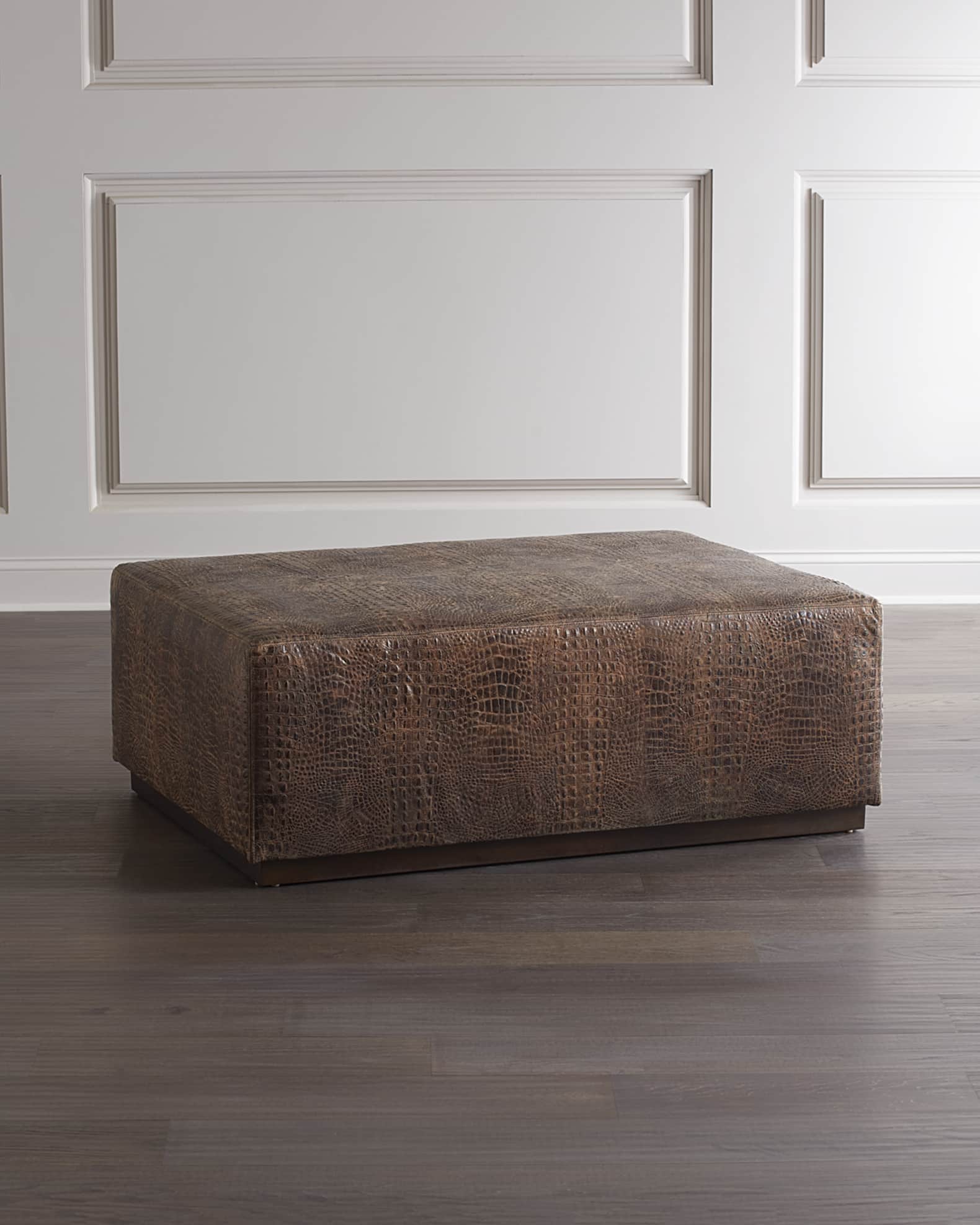 Leather hassock deals