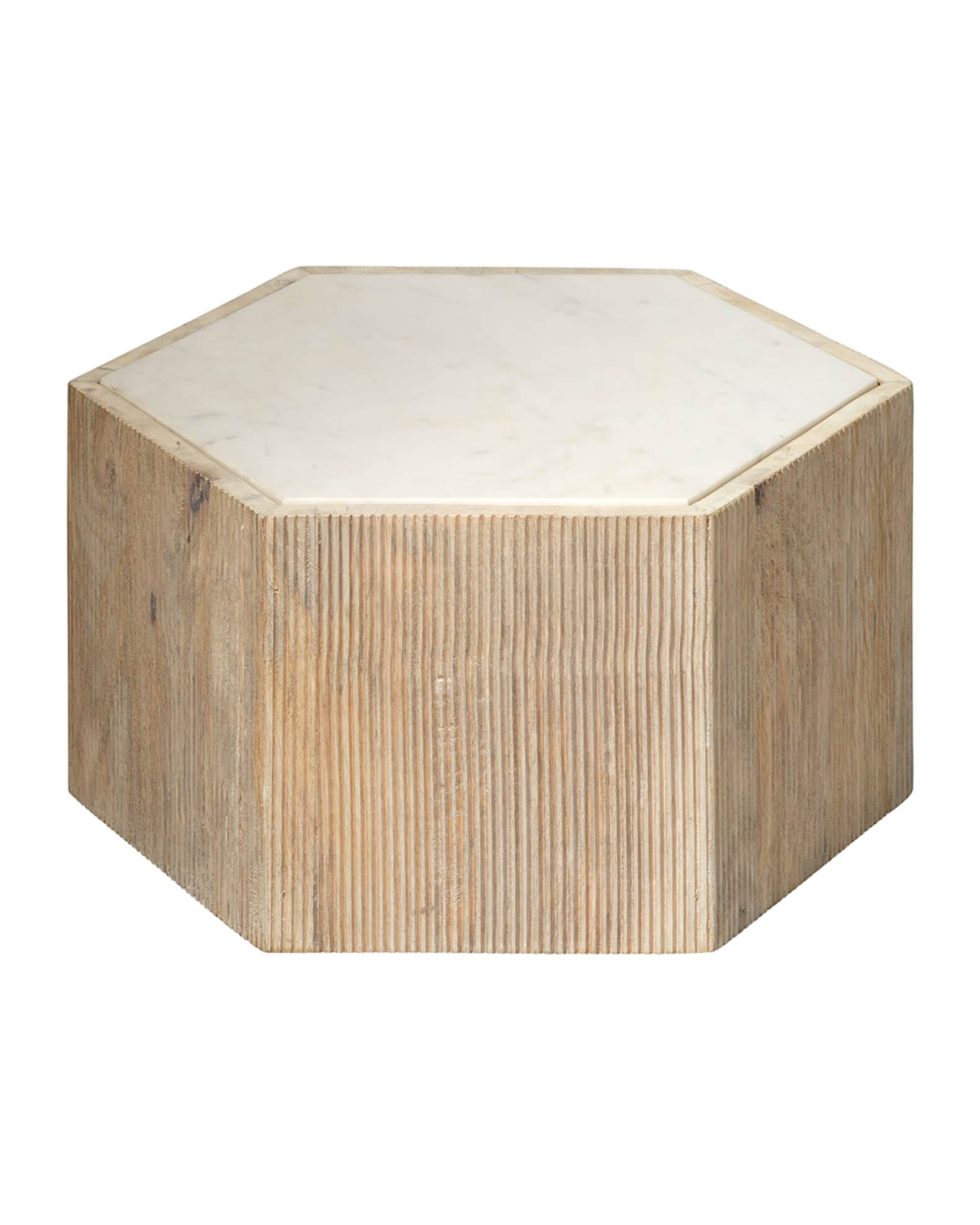 Small hexagon side table sale