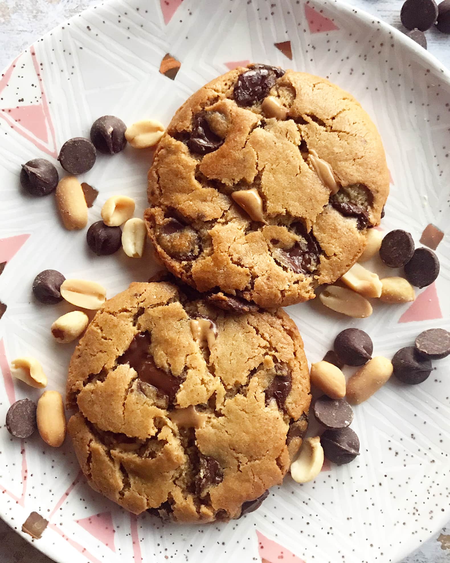 The Naughty Cookie Vegan Peanut Butter Chocolate Chip Cookies
